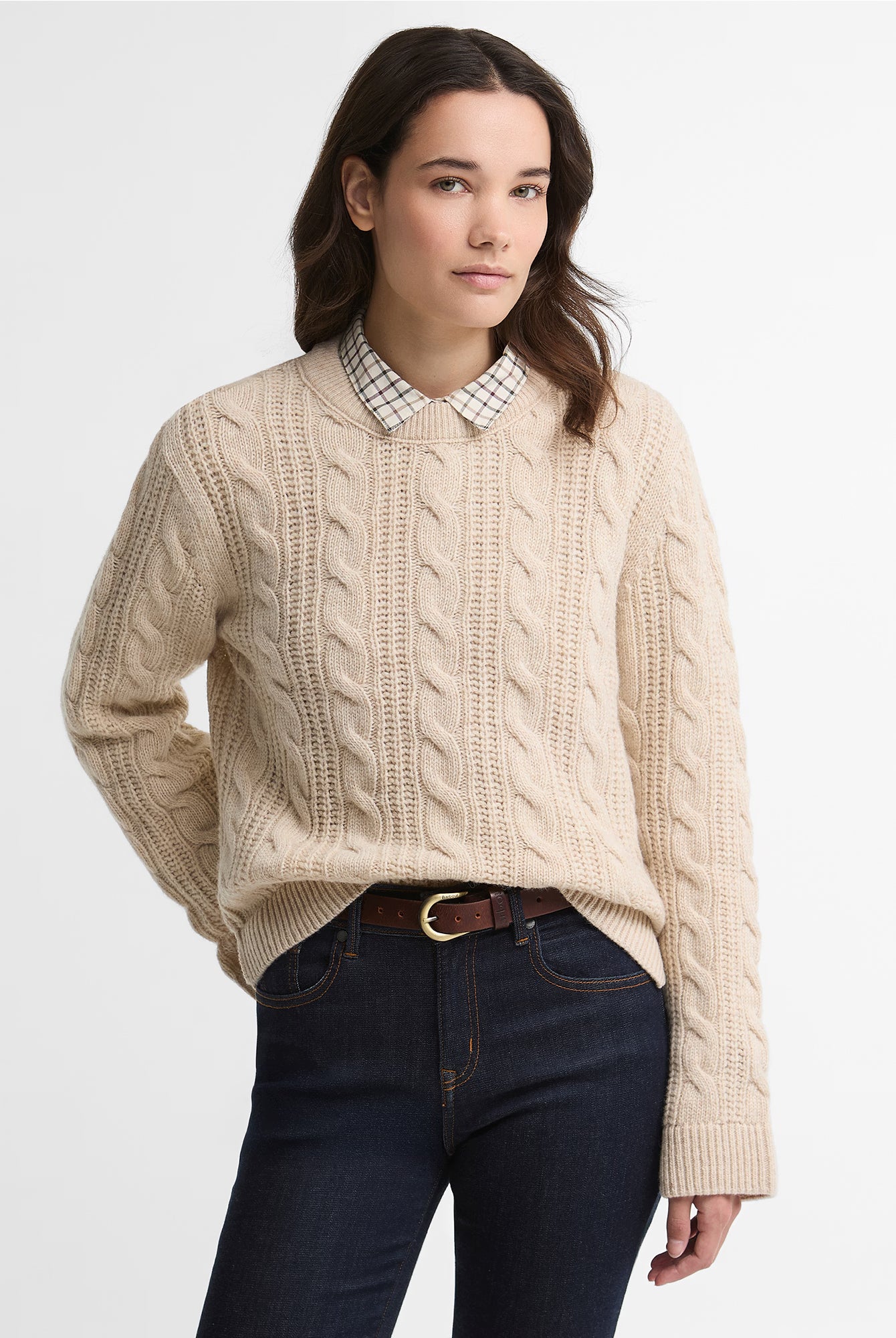 Barbour Joan Knitted Jumper #Colour_Birch