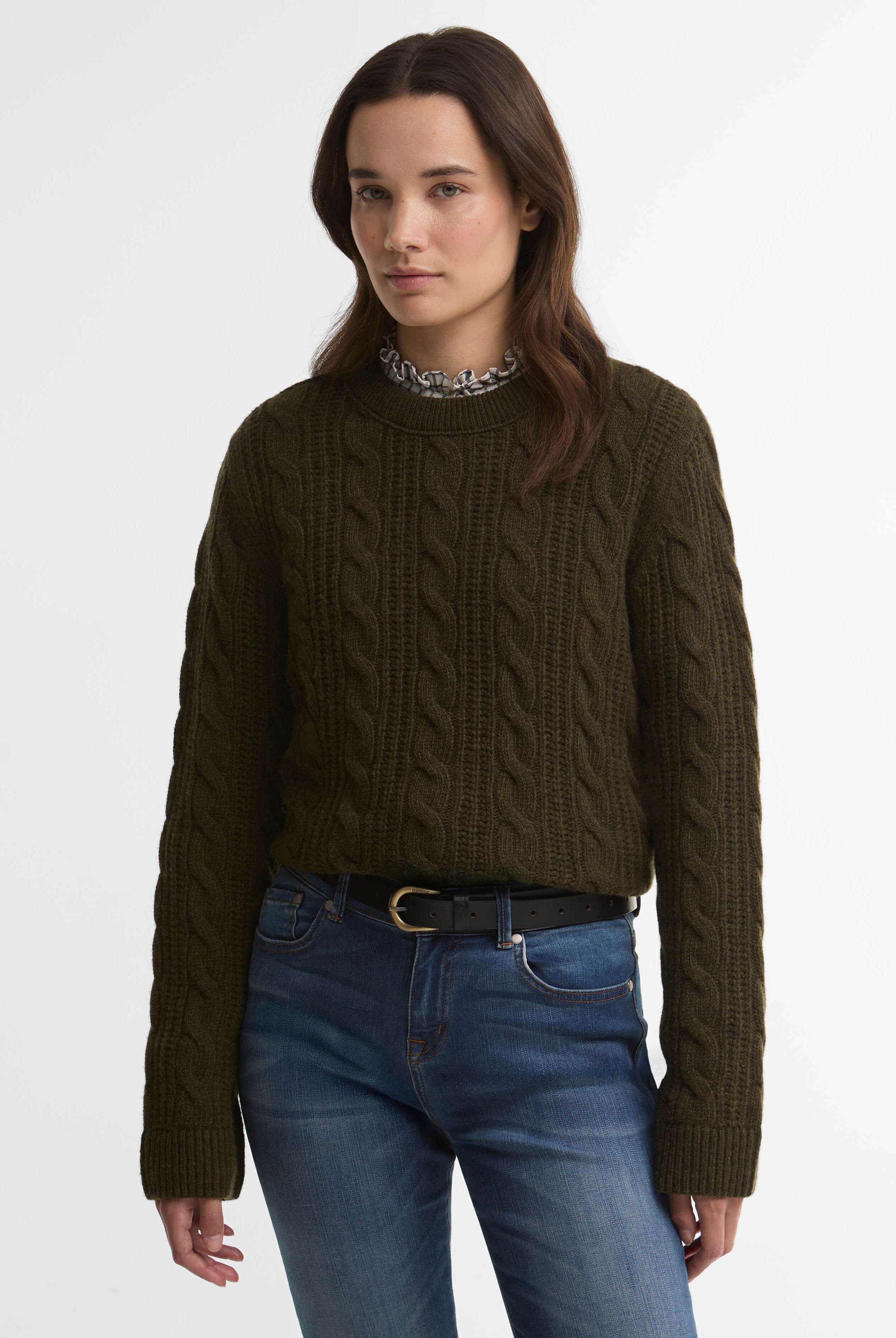 Barbour Joan Knitted Jumper #Colour_Olive