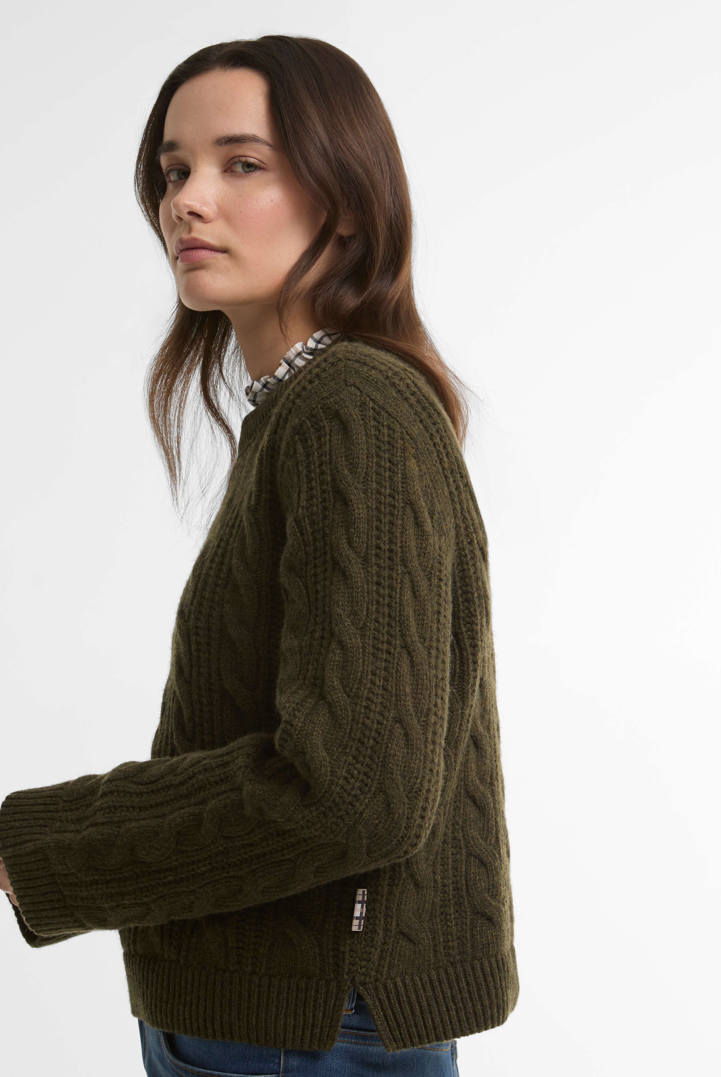 Barbour Joan Knitted Jumper #Colour_Olive