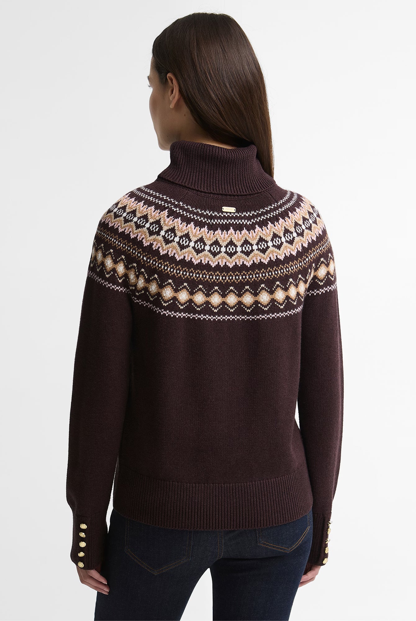 Barbour Darwen Knitted Jumper #Colour_Seal Brown