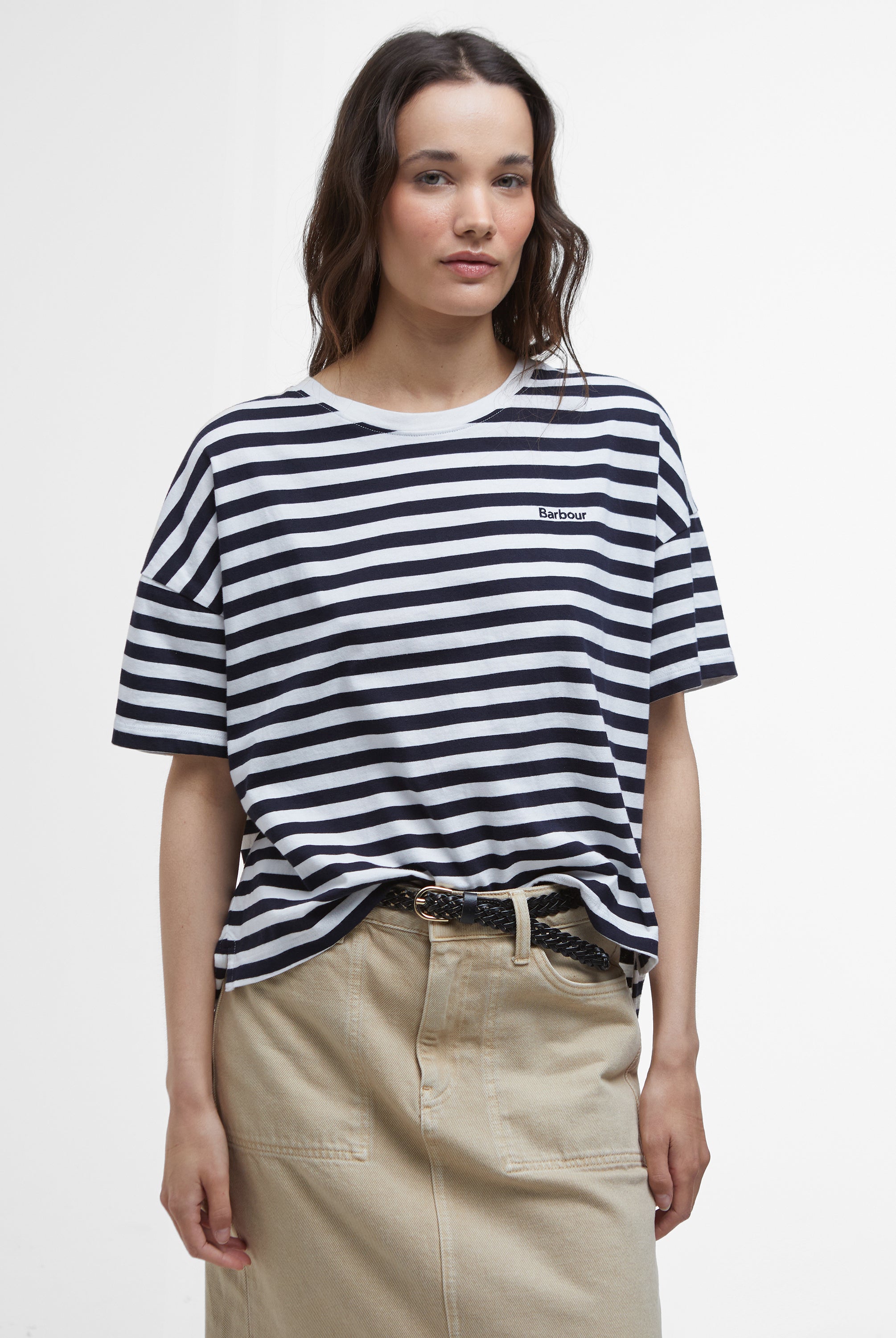 Barbour Navy Stripe Adria Top #Colour_Navy Stripe
