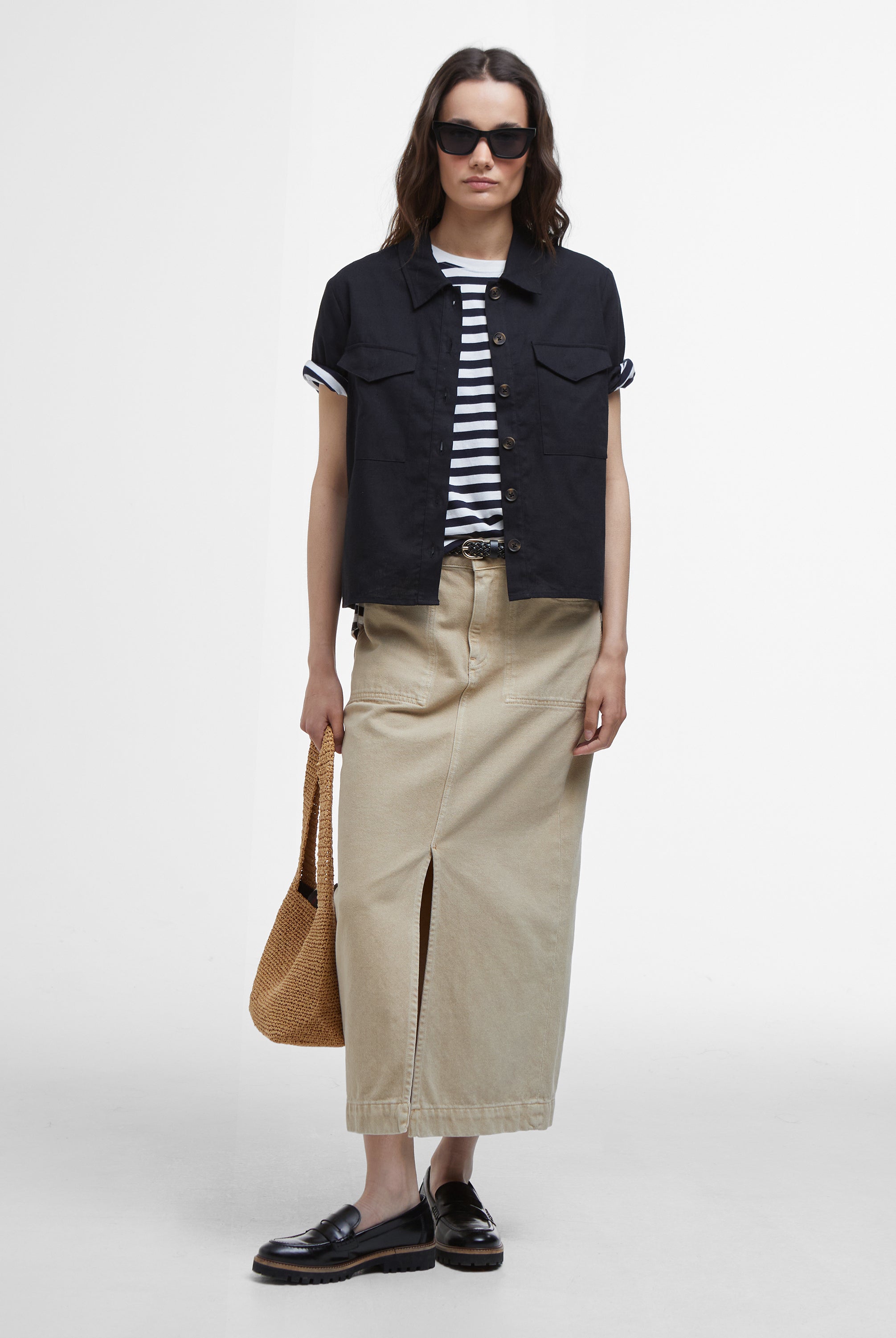 Barbour Navy Stripe Adria Top #Colour_Navy Stripe