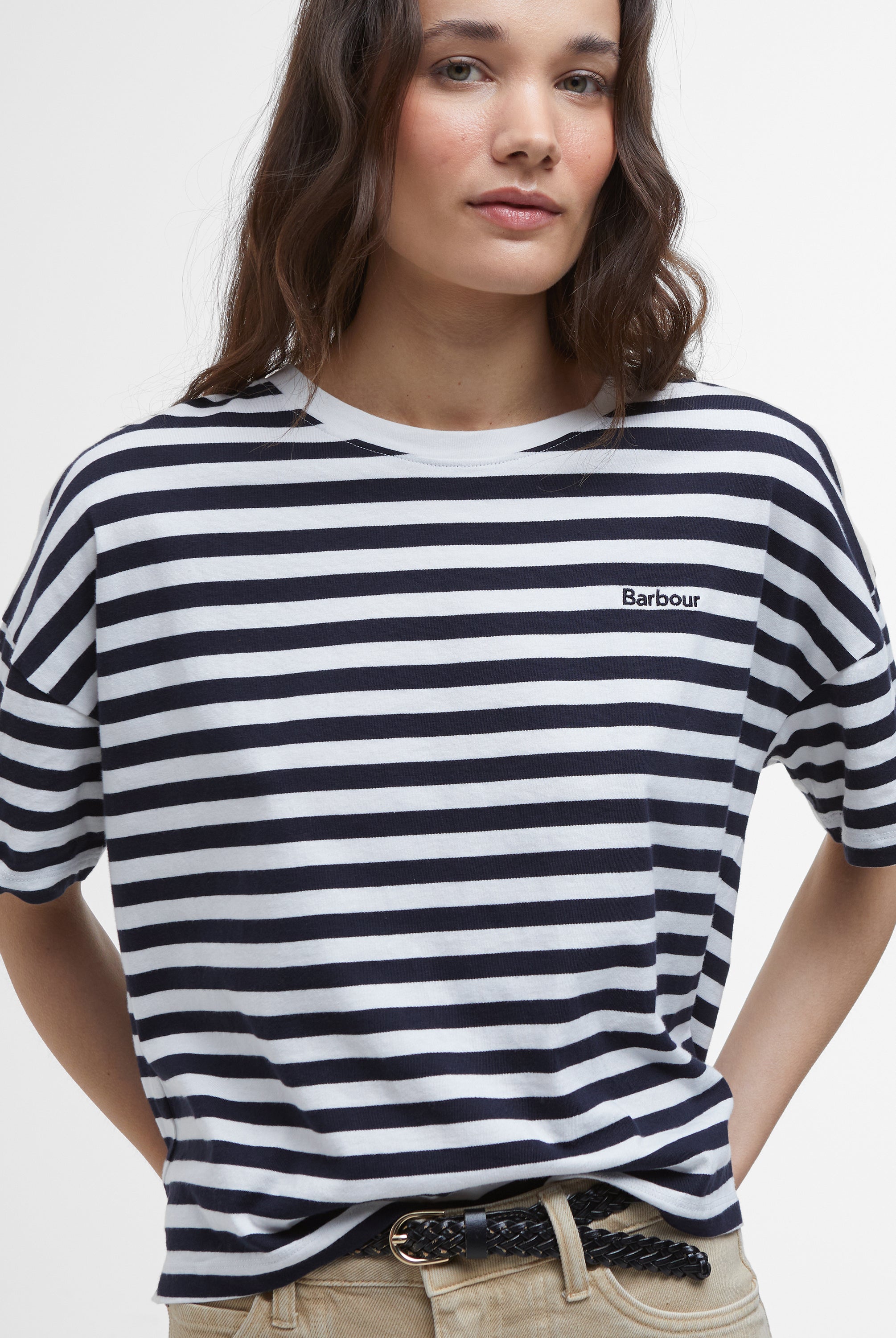 Barbour Navy Stripe Adria Top #Colour_Navy Stripe