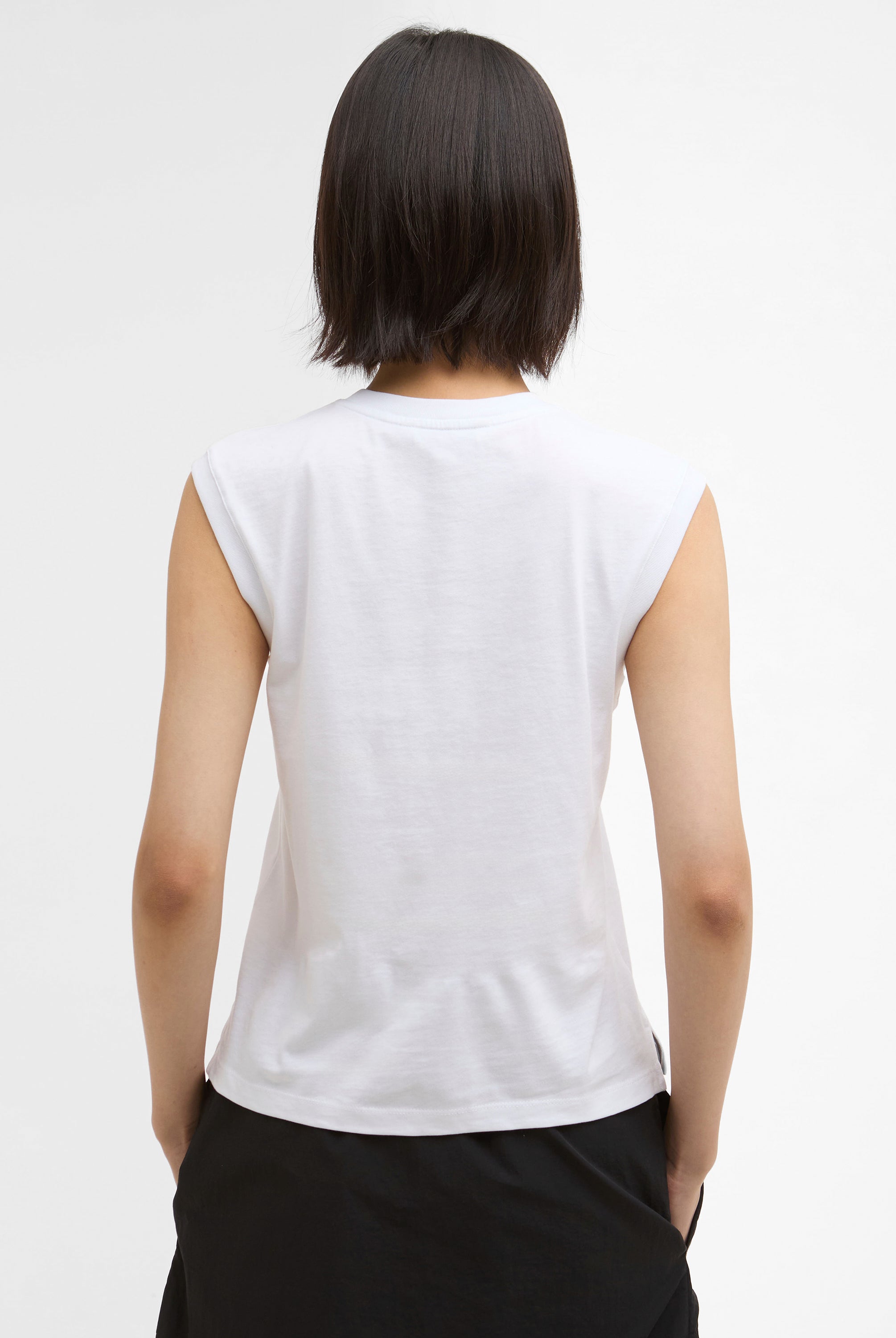 Barbour White Rowane Sleeveless Top #Colour_White