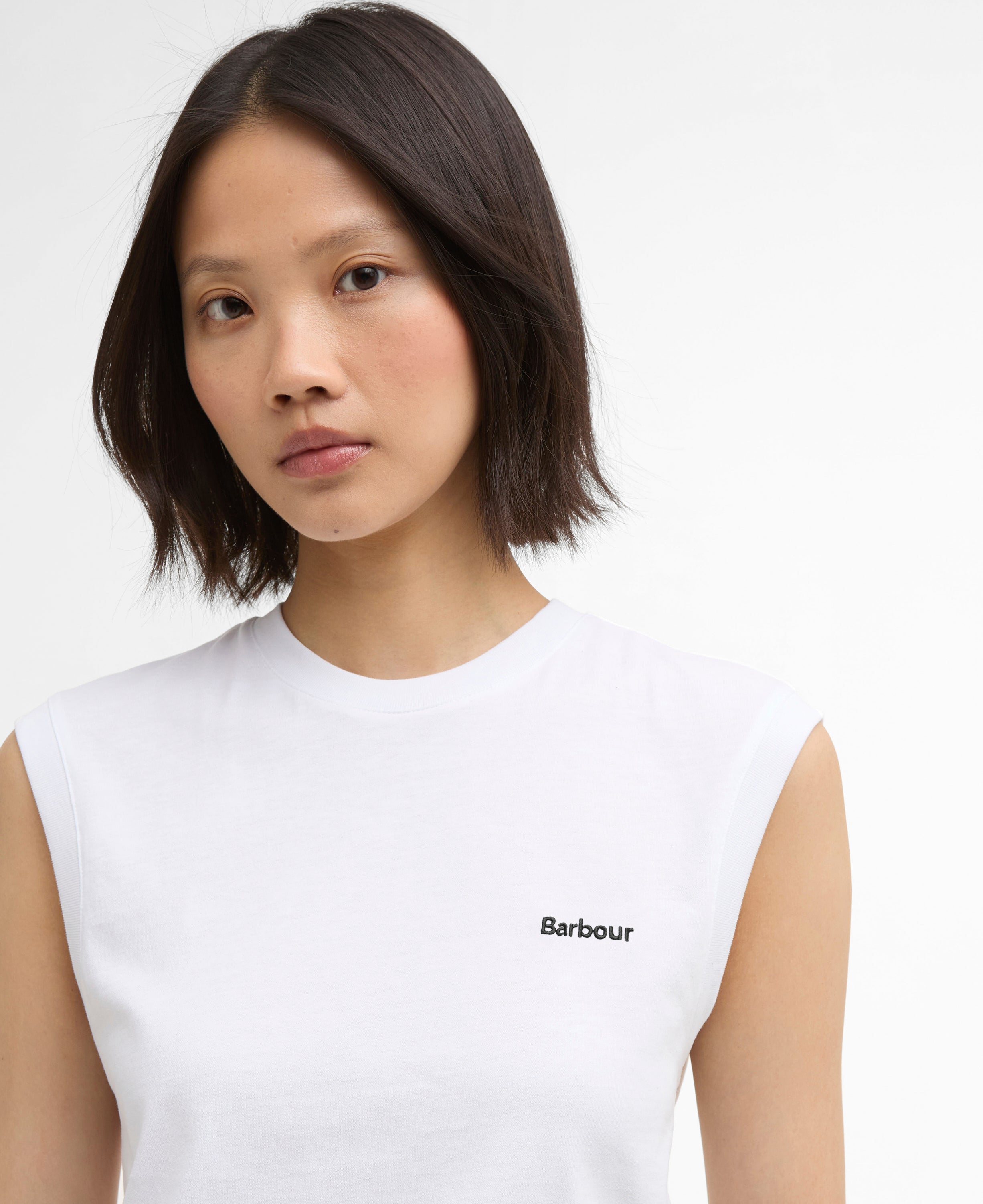 Barbour White Rowane Sleeveless Top #Colour_White