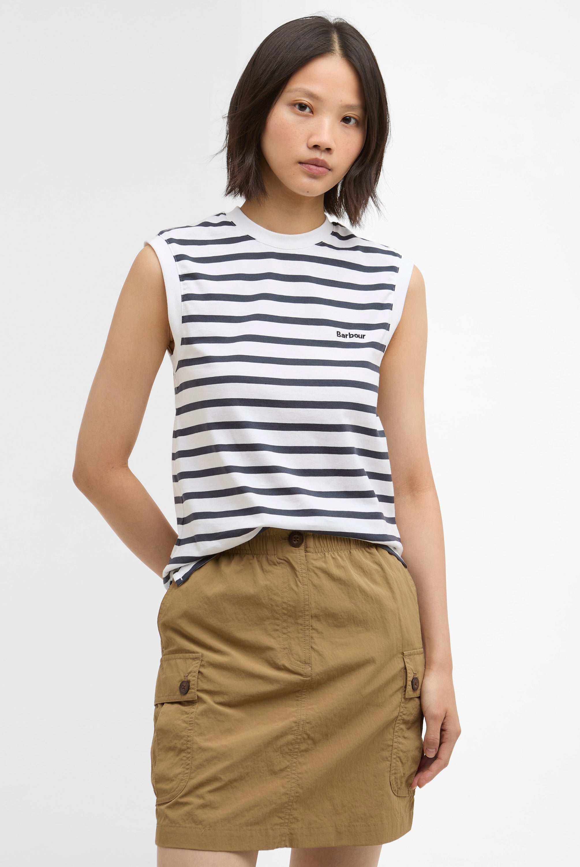 Barbour India Ink Stripe Debbie Striped Sleeveless Top #Colour_India Ink Stripe