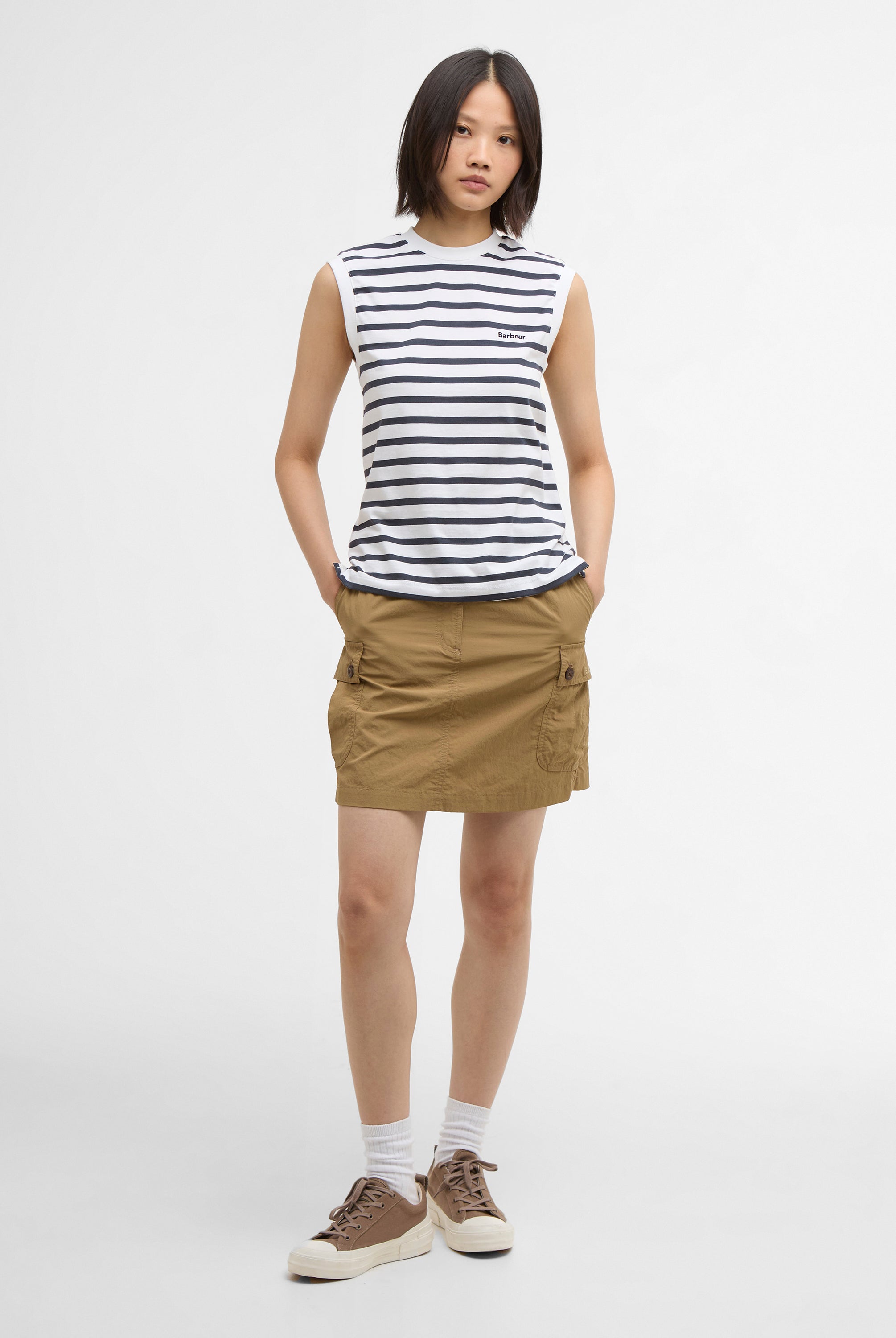 Barbour India Ink Stripe Debbie Striped Sleeveless Top #Colour_India Ink Stripe