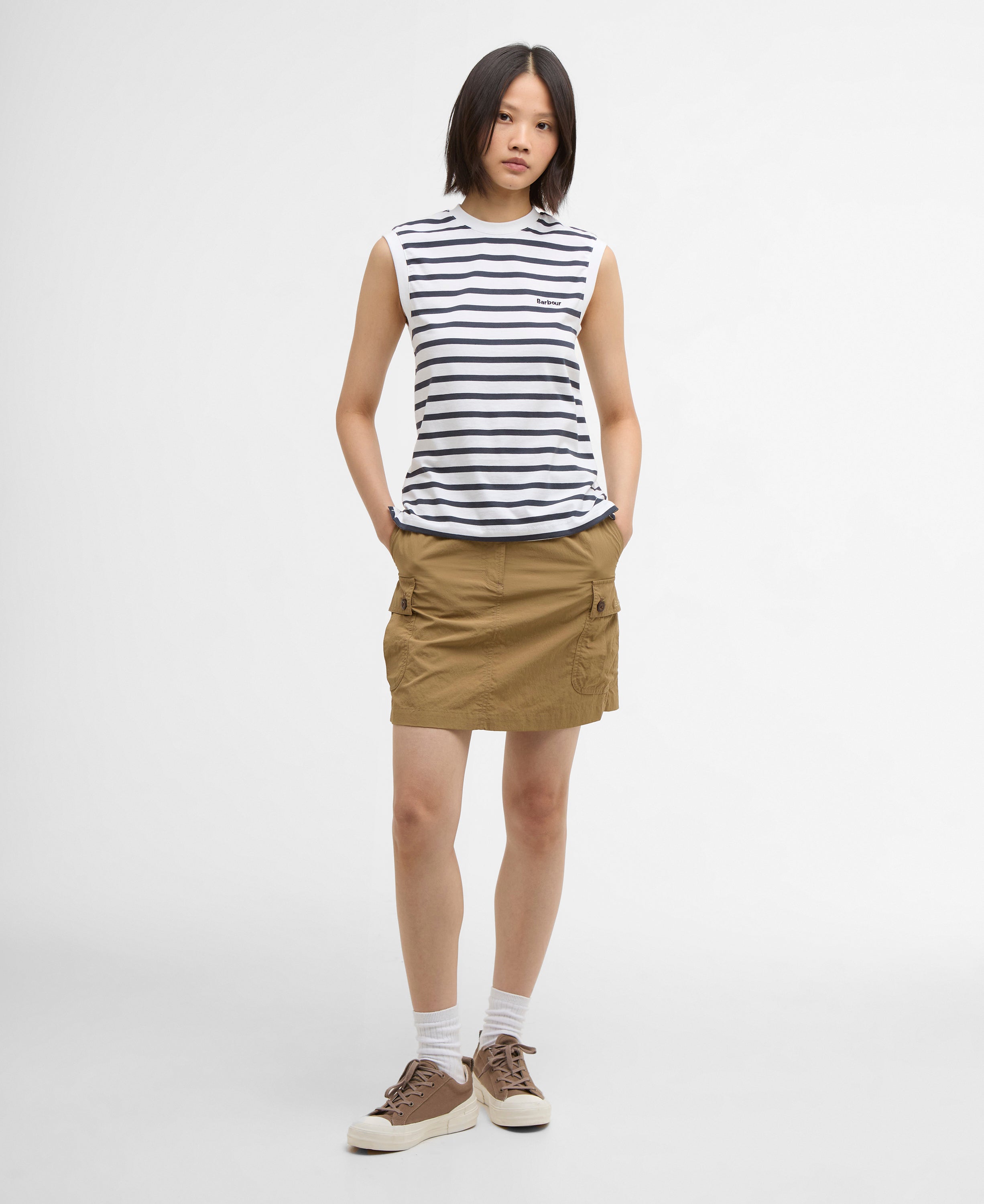 Barbour India Ink Stripe Debbie Striped Sleeveless Top #Colour_India Ink Stripe