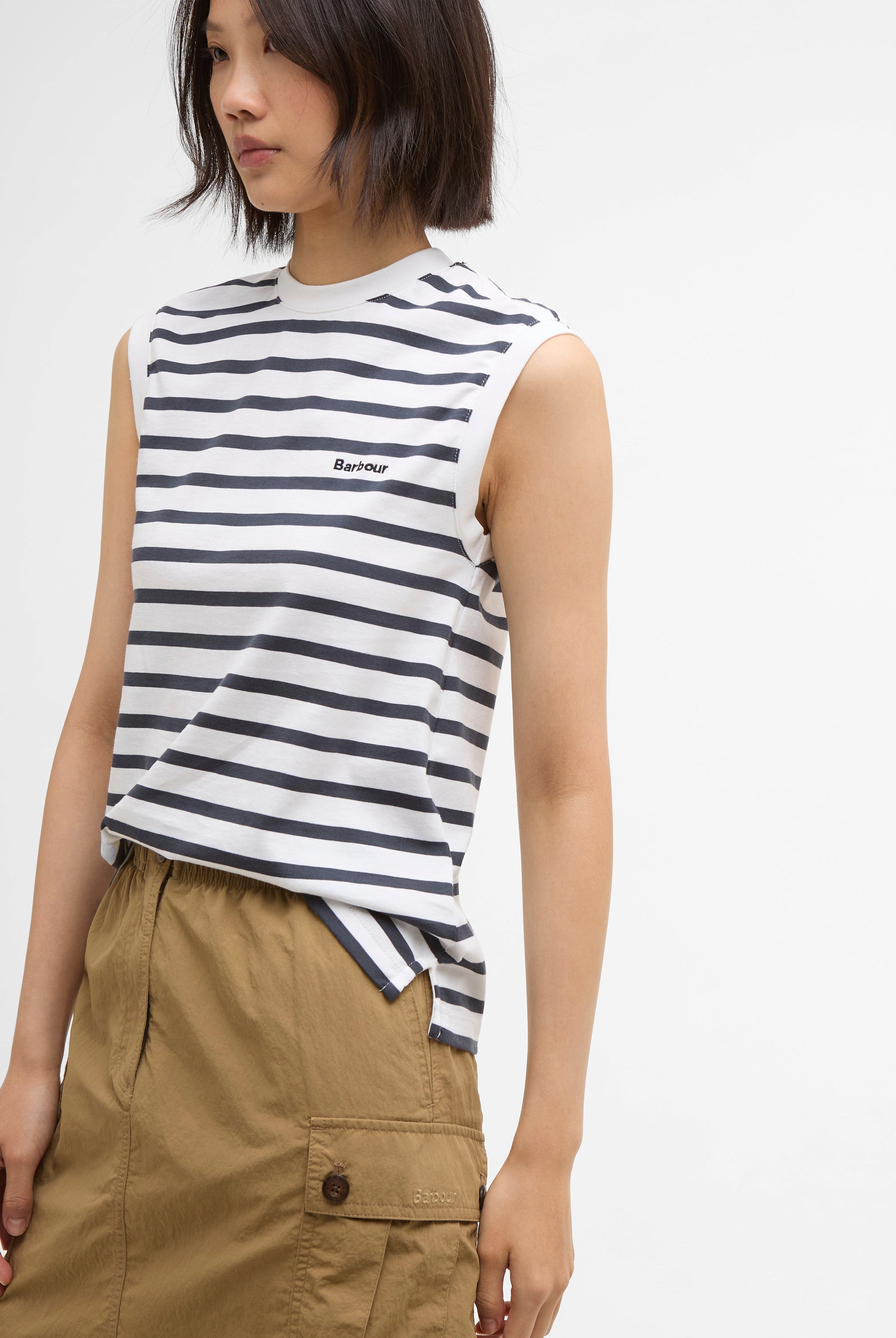 Barbour India Ink Stripe Debbie Striped Sleeveless Top #Colour_India Ink Stripe