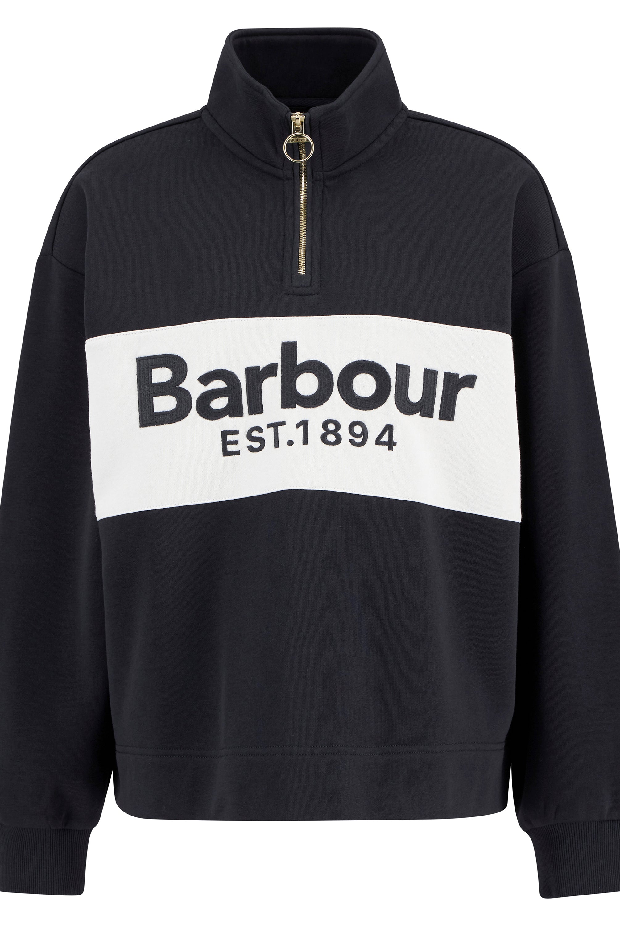 Barbour Dark Navy Zaria Half Zip Sweatshirt #Colour_Dark Navy