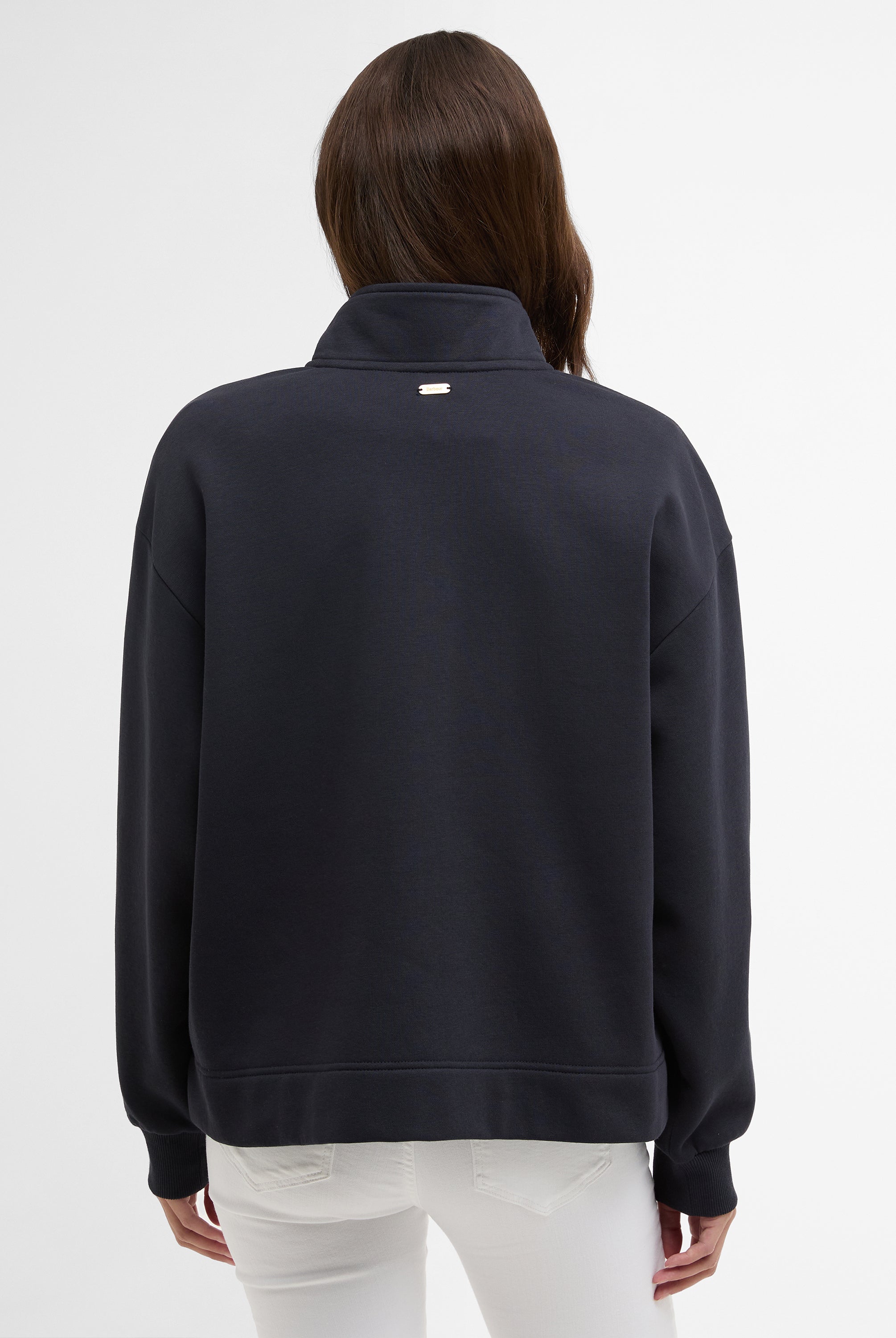 Barbour Dark Navy Zaria Half Zip Sweatshirt #Colour_Dark Navy