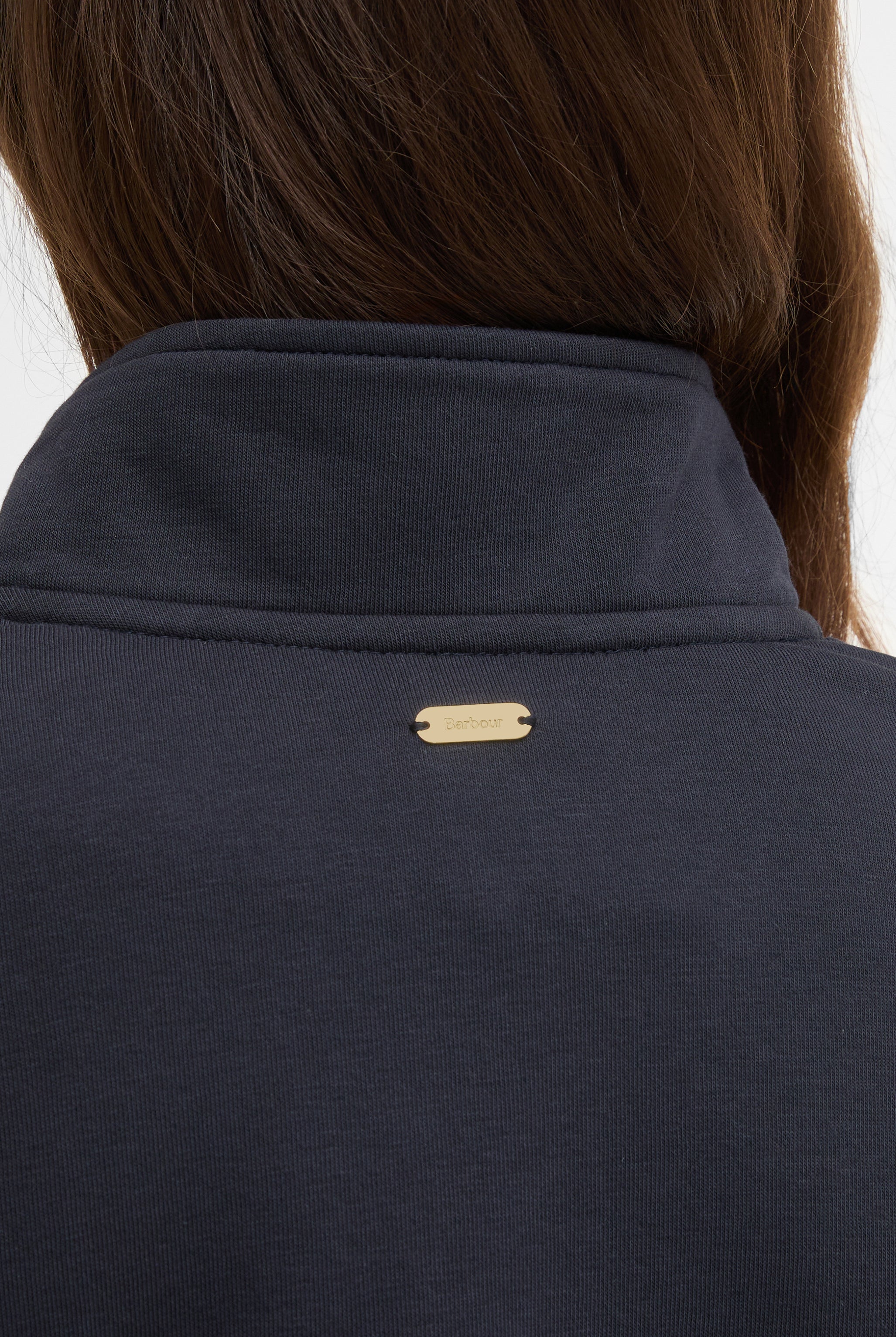 Barbour Dark Navy Zaria Half Zip Sweatshirt #Colour_Dark Navy