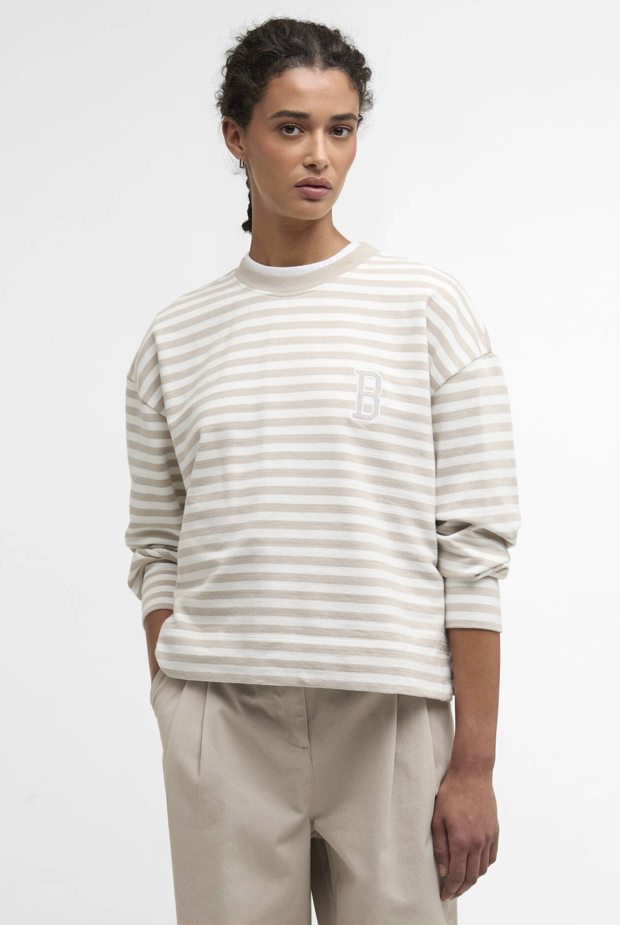 Barbour Mist Stripe Gabby Sweatshirt #Colour_Mist Stripe