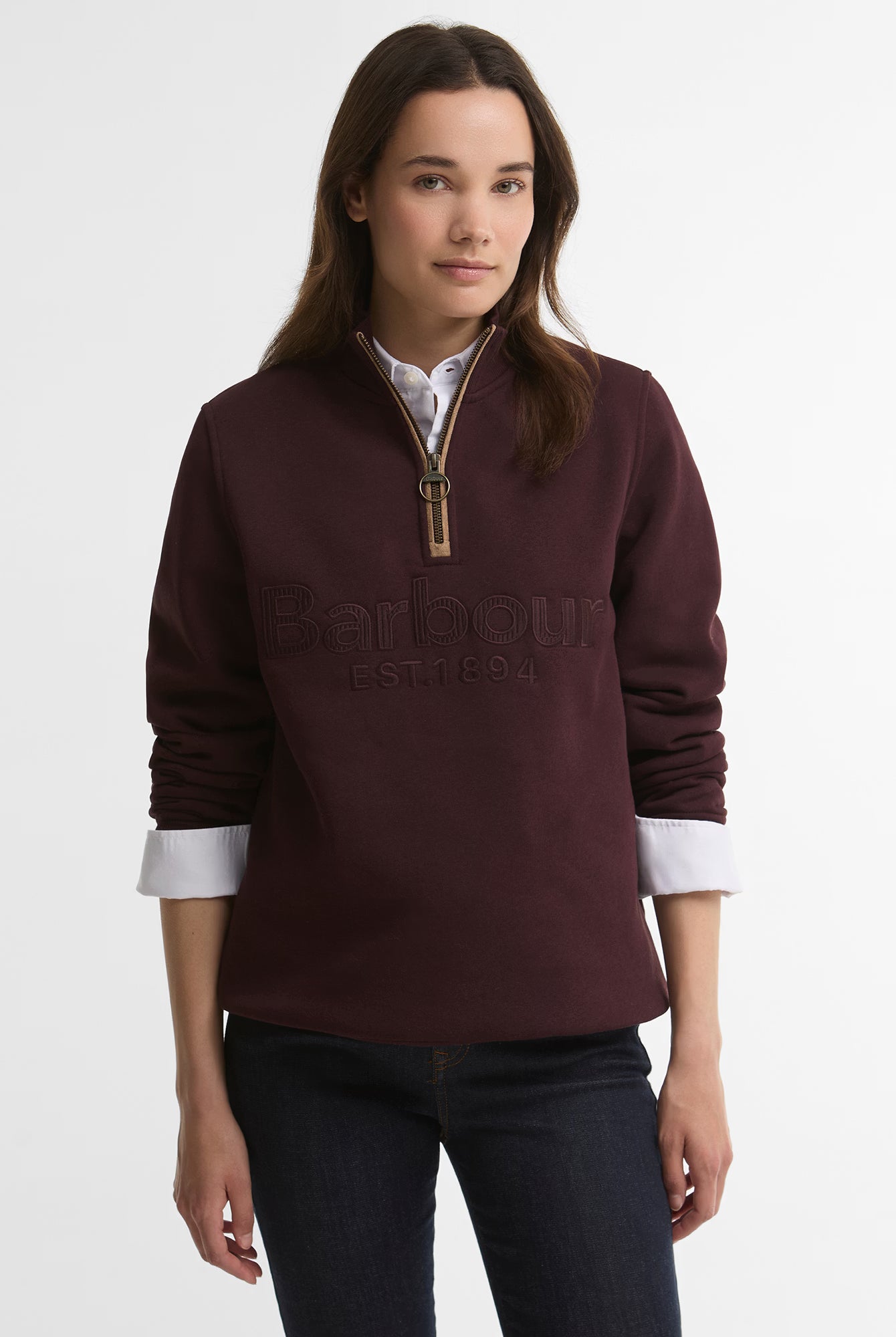 Barbour Cynthia Half Zip Sweatshirt #Colour_Fig