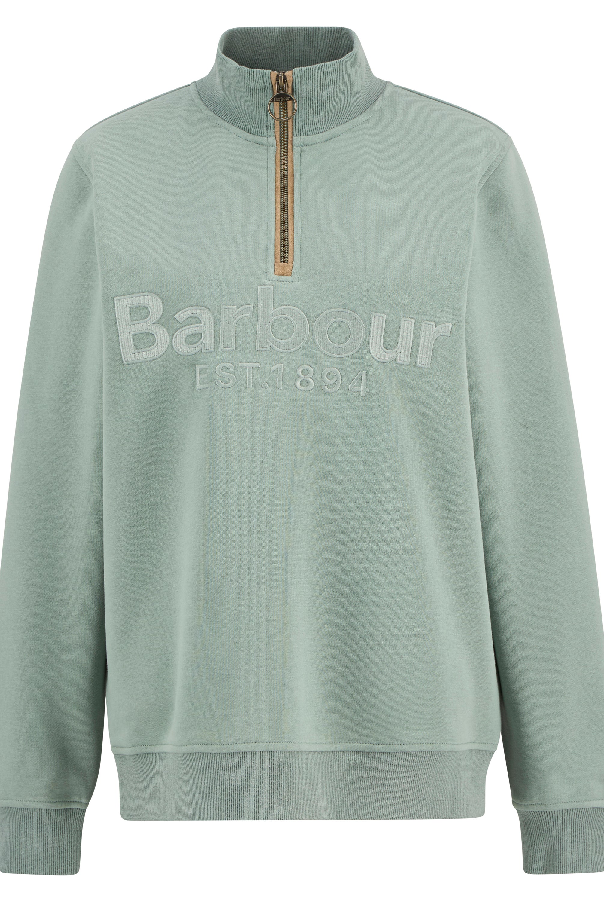 Barbour Blue Sage Cynthia Half Zip Sweatshirt #Colour_Blue Sage