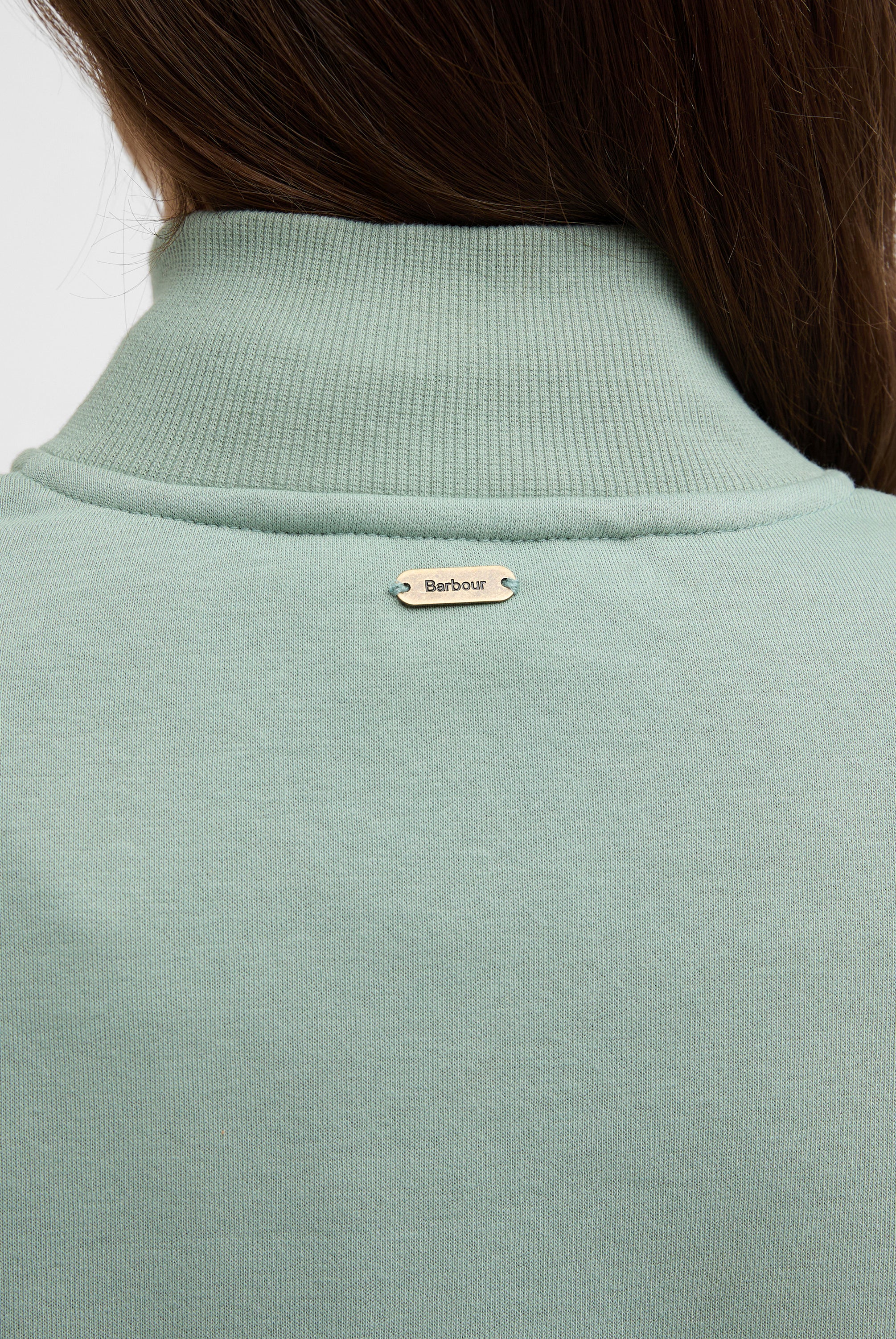 Barbour Blue Sage Cynthia Half Zip Sweatshirt #Colour_Blue Sage