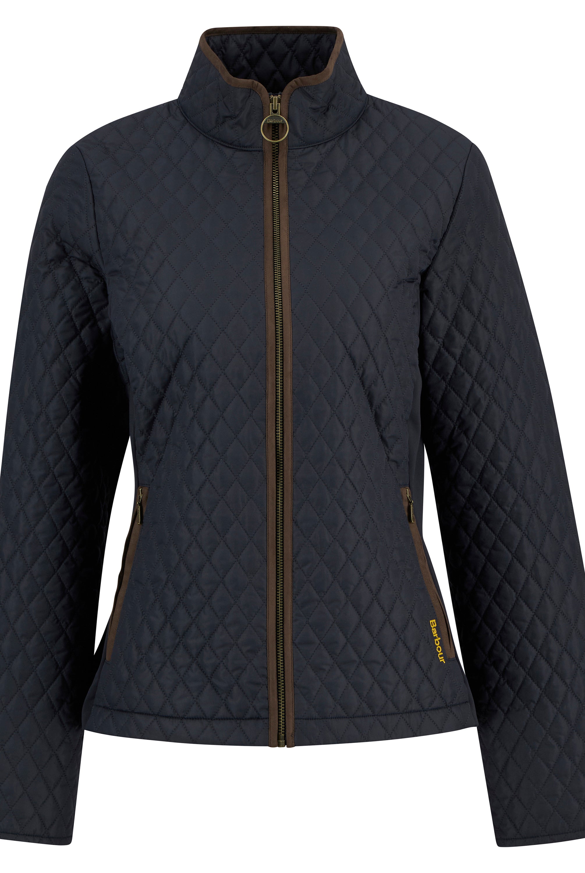 Barbour Dark Navy Basswood Quilted Jacket #Colour_Dark Navy