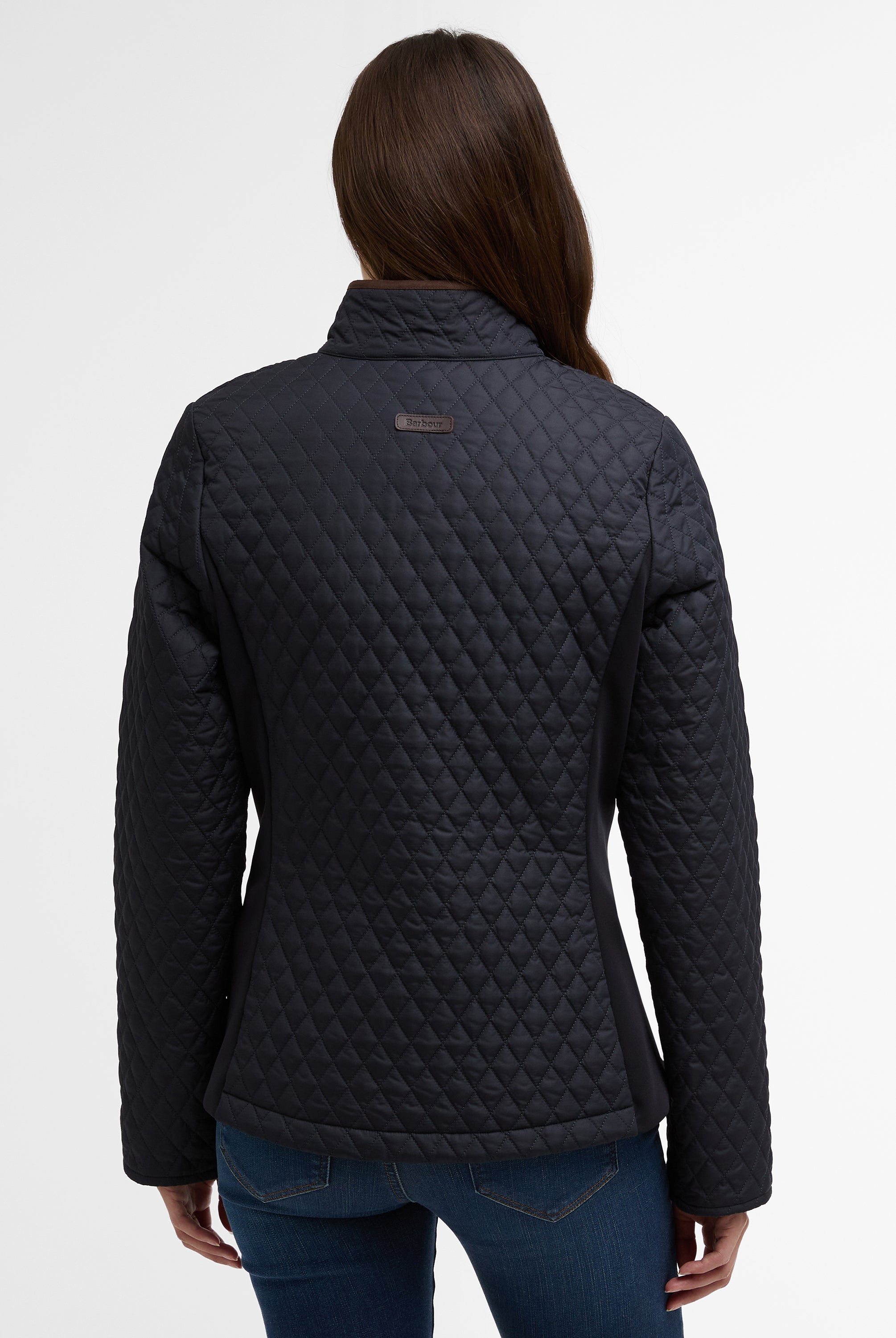 Barbour Dark Navy Basswood Quilted Jacket #Colour_Dark Navy