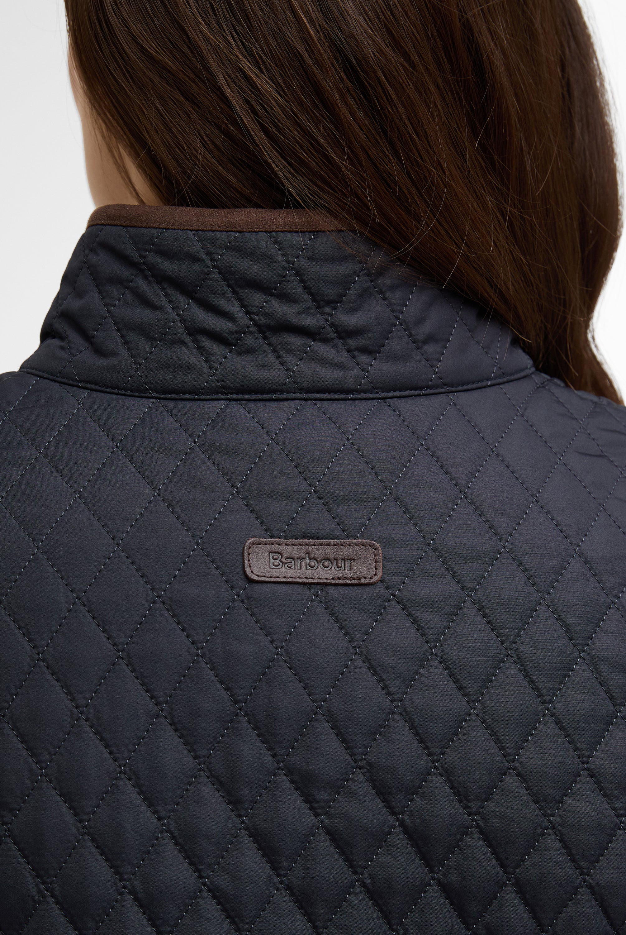 Barbour Dark Navy Basswood Quilted Jacket #Colour_Dark Navy