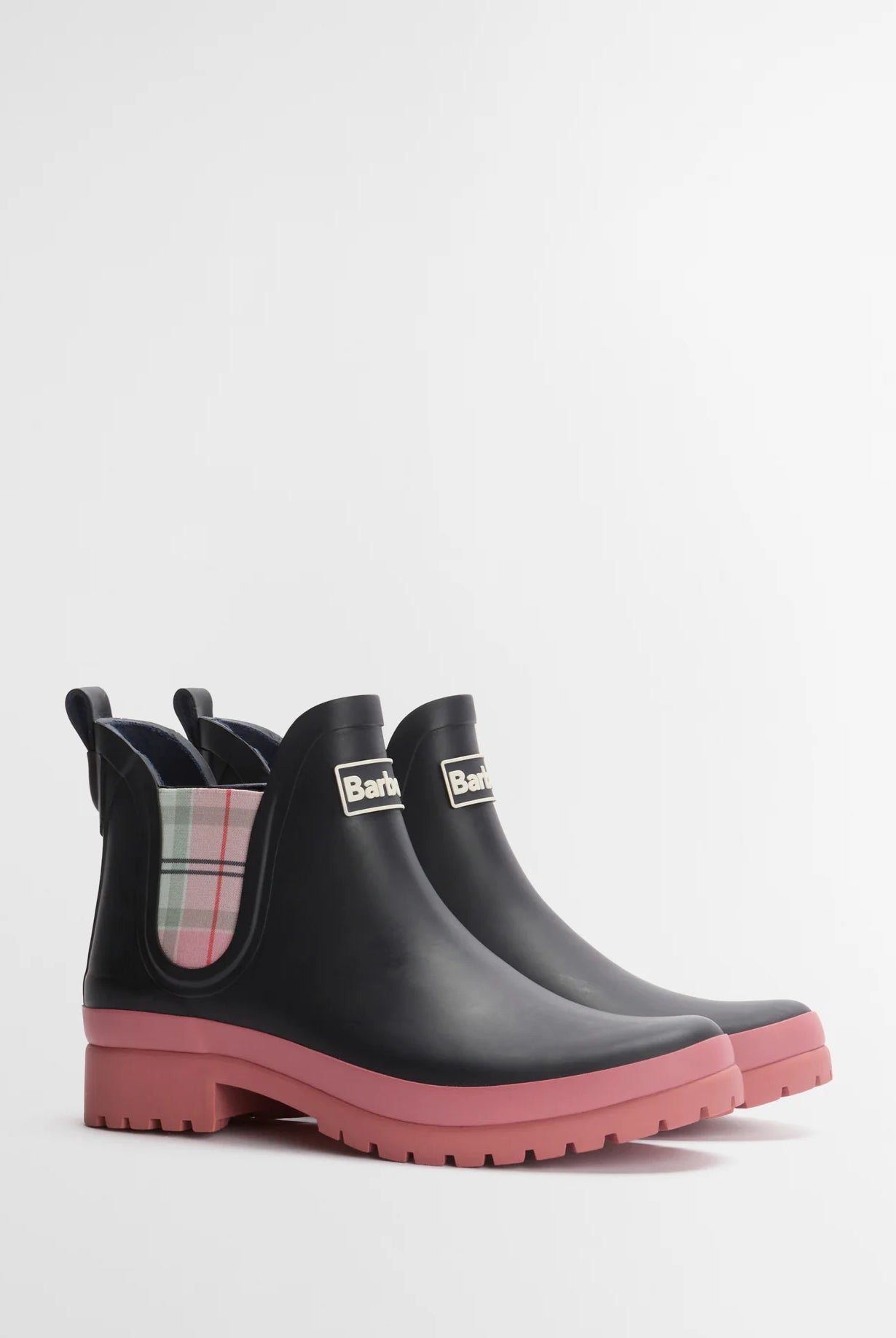Barbour Navy/Cherry Blossom Mallow Chelsea Welly #Colour_Navy/Cherry Blossom