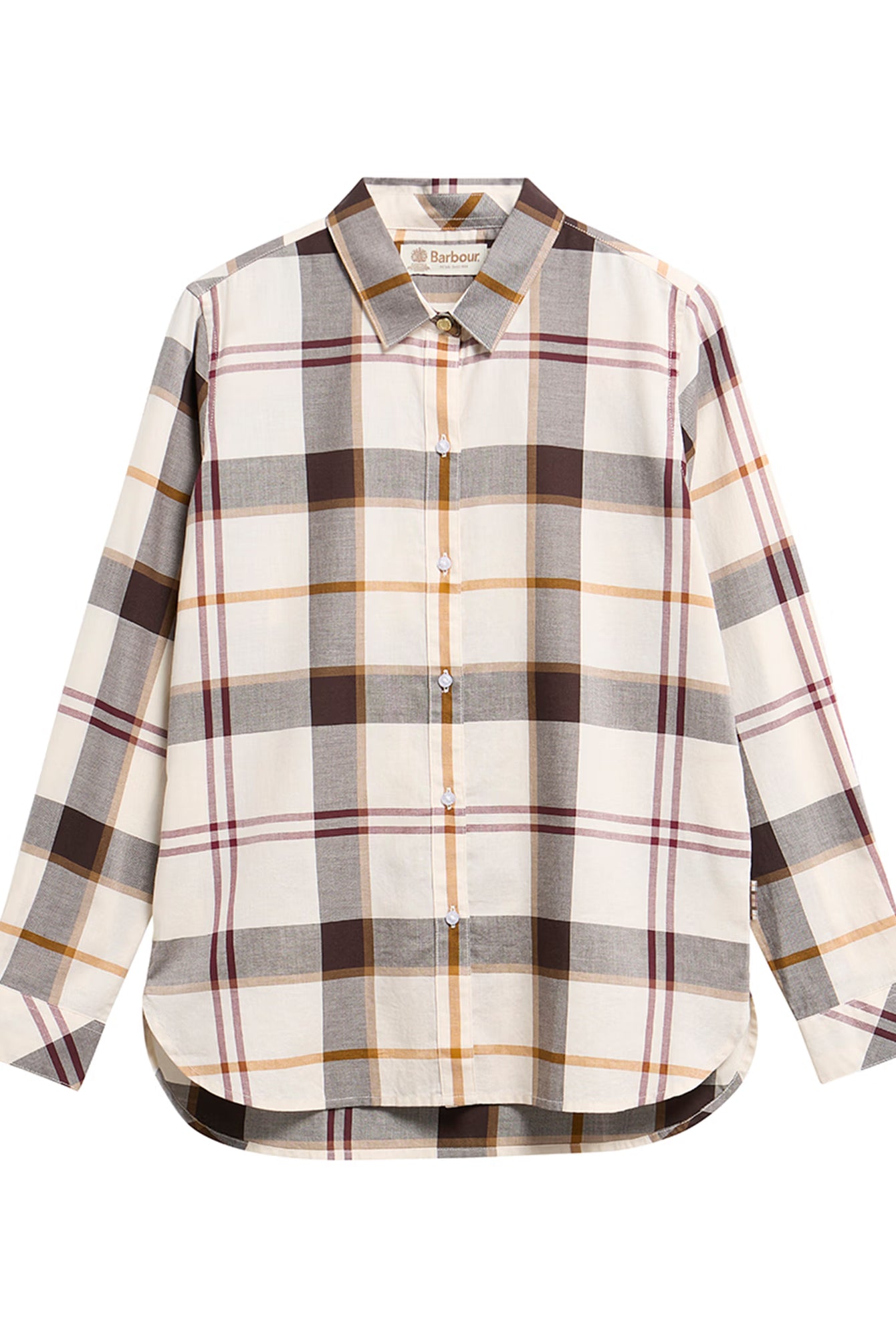 Barbour Moorland Shirt #Colour_Ecru Muted Tartan