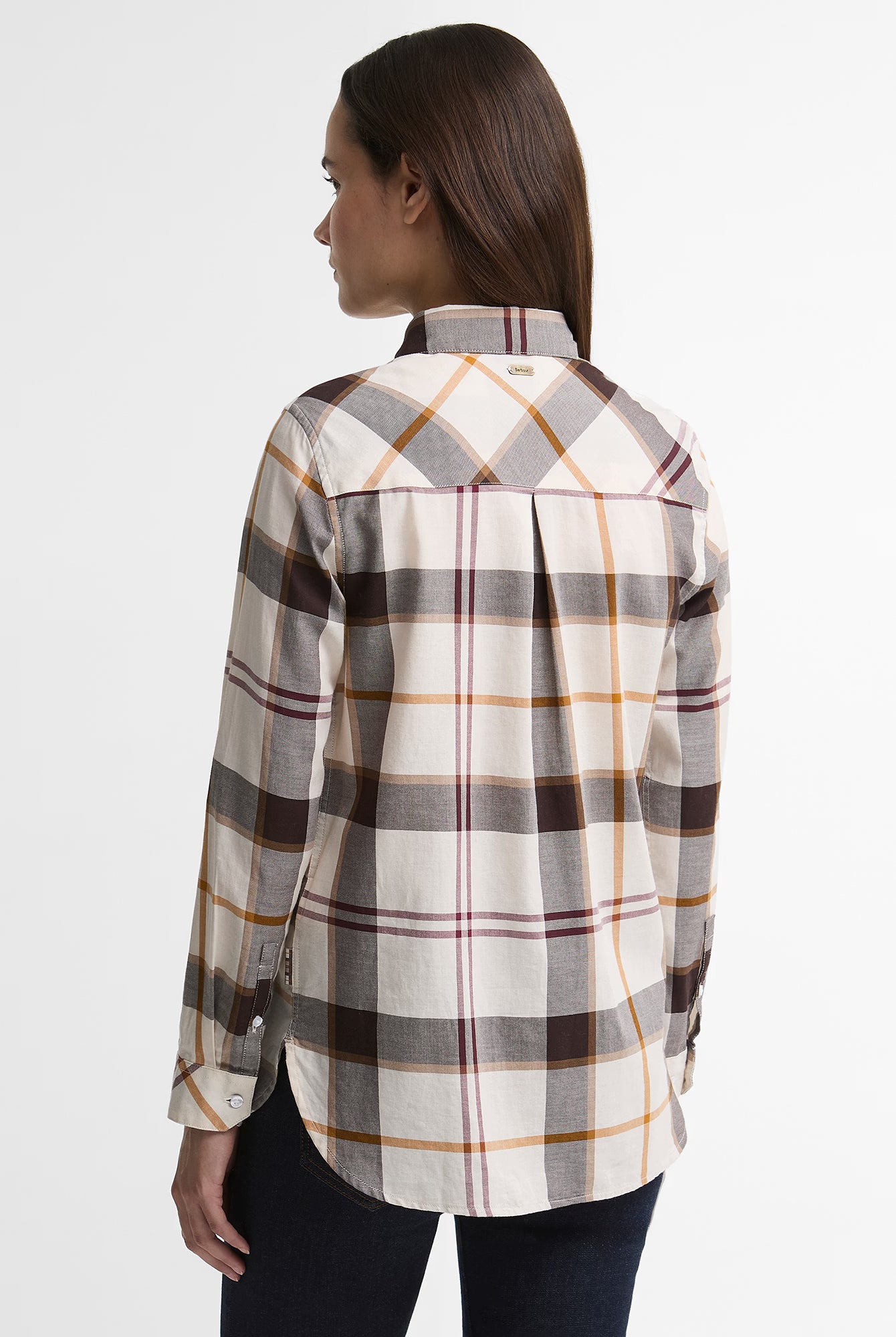 Barbour Moorland Shirt #Colour_Ecru Muted Tartan