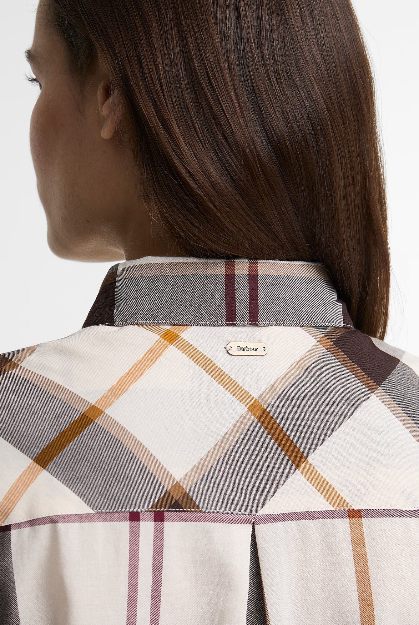 Barbour Moorland Shirt #Colour_Ecru Muted Tartan