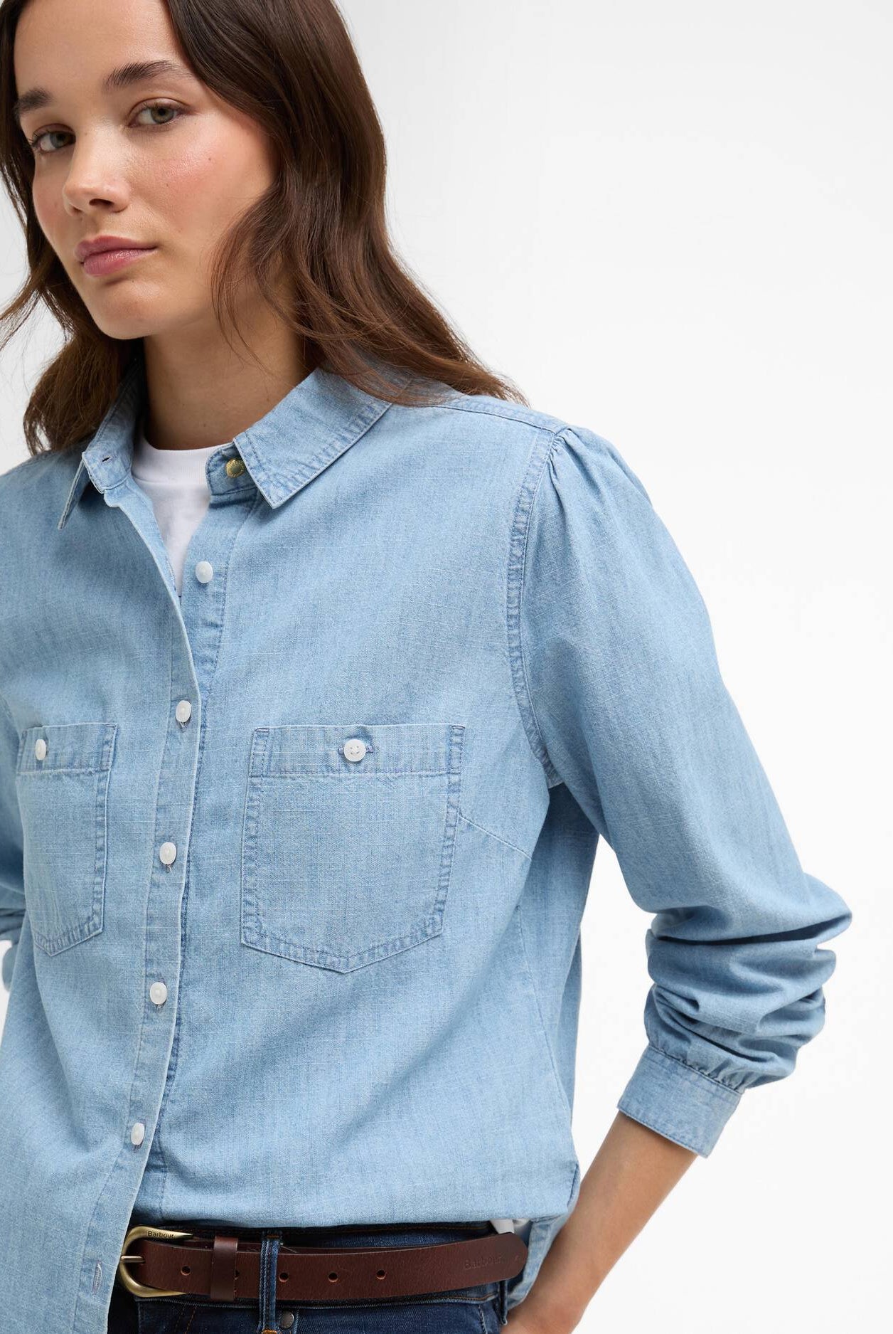 Barbour Chambray Zaria Shirt #Colour_Chambray