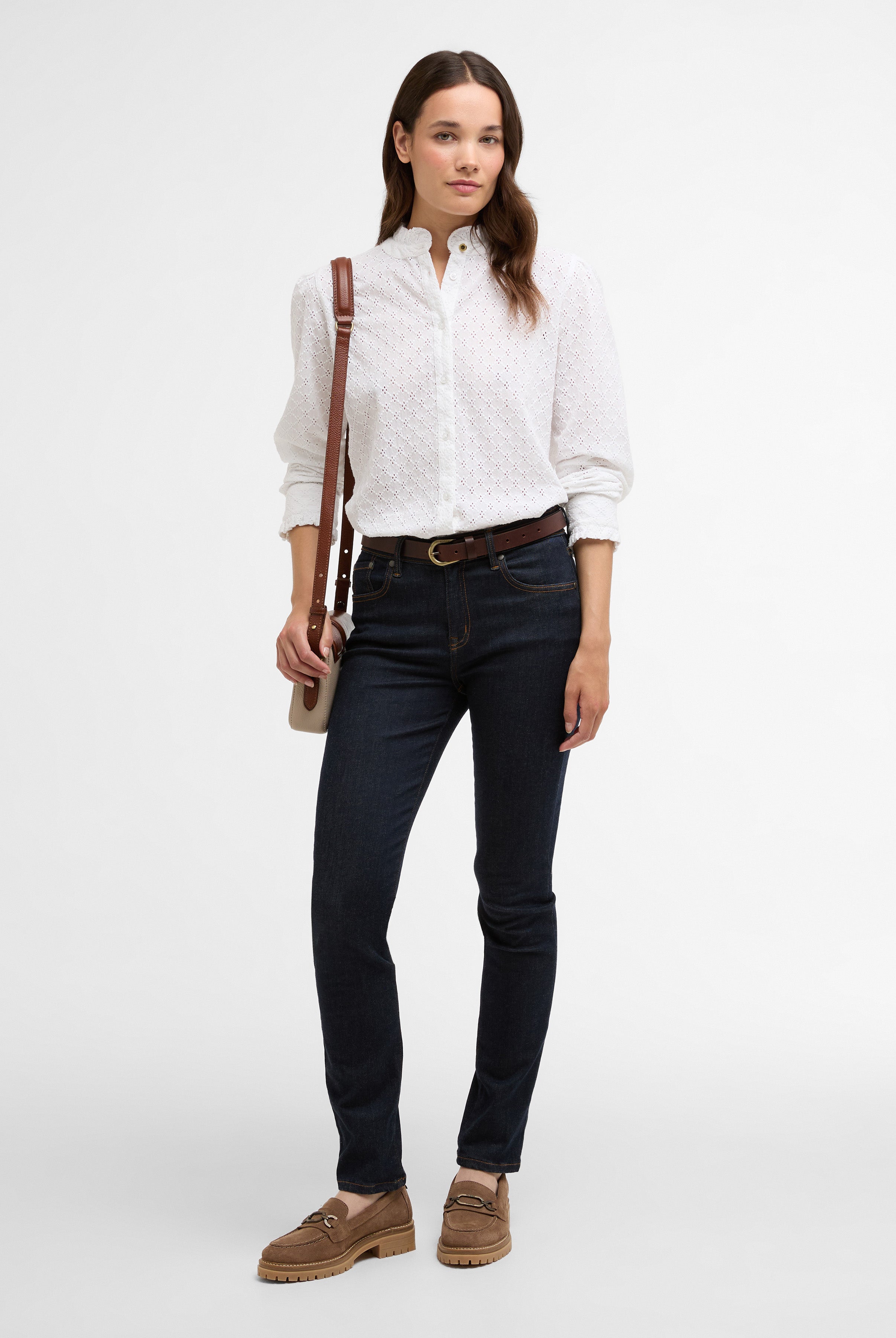 Barbour White Cynthia Shirt #Colour_White