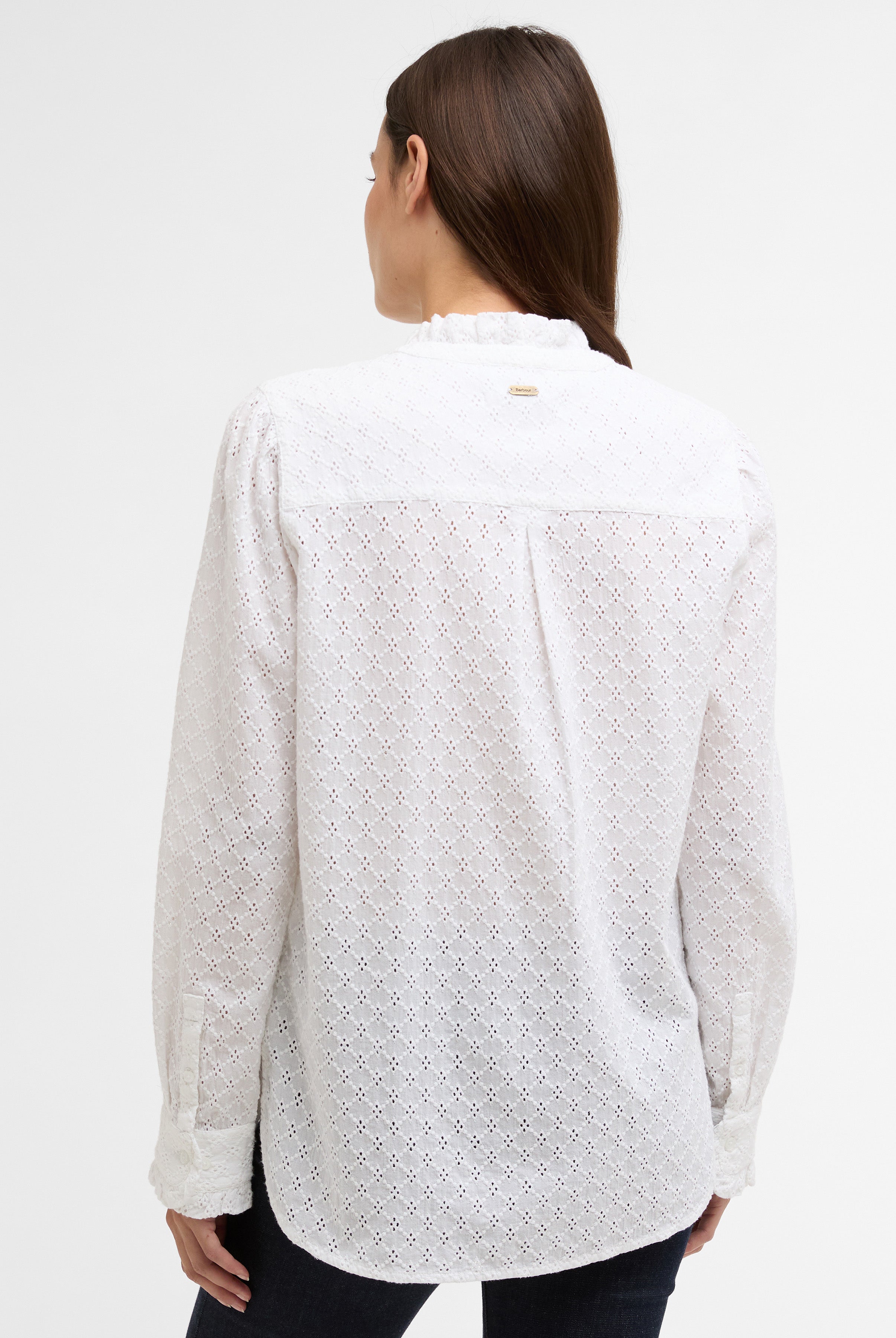 Barbour White Cynthia Shirt #Colour_White