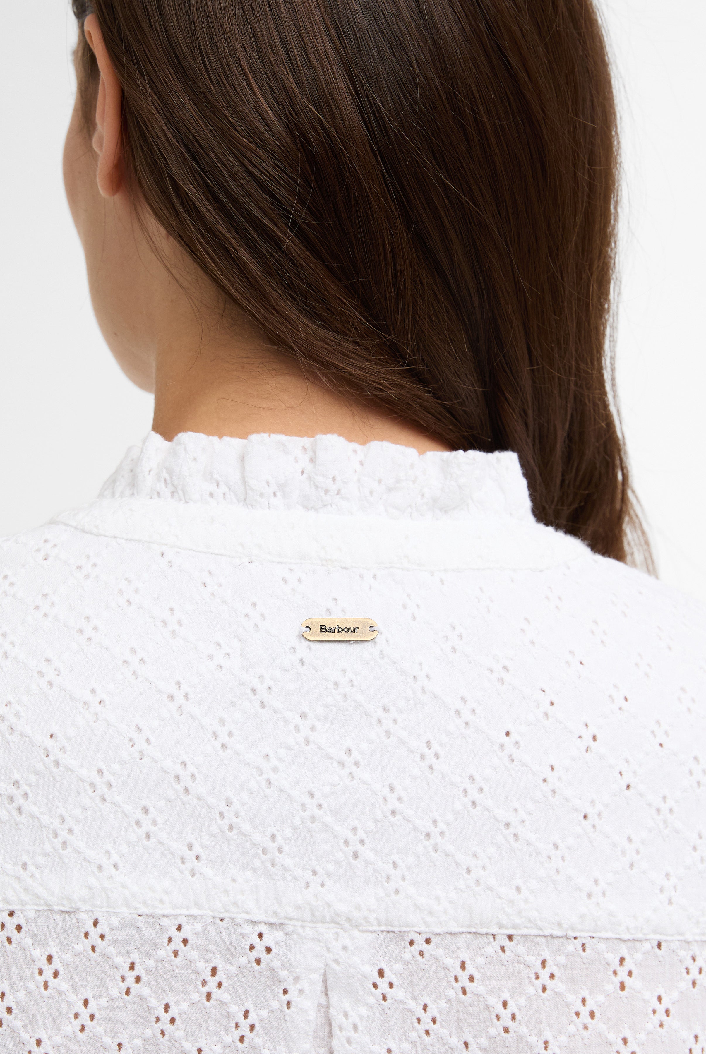 Barbour White Cynthia Shirt #Colour_White