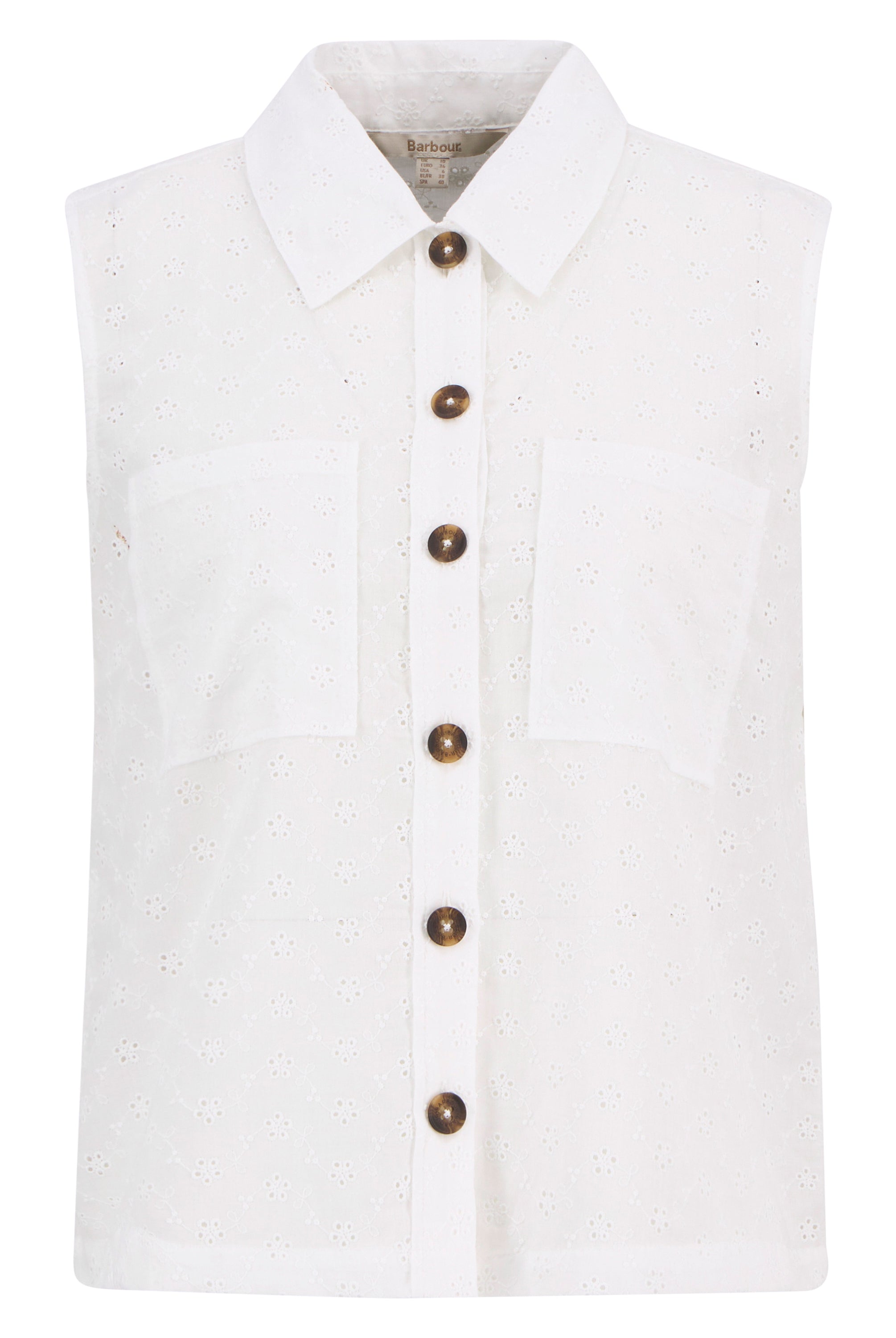 Barbour White Melody Shirt #Colour_White