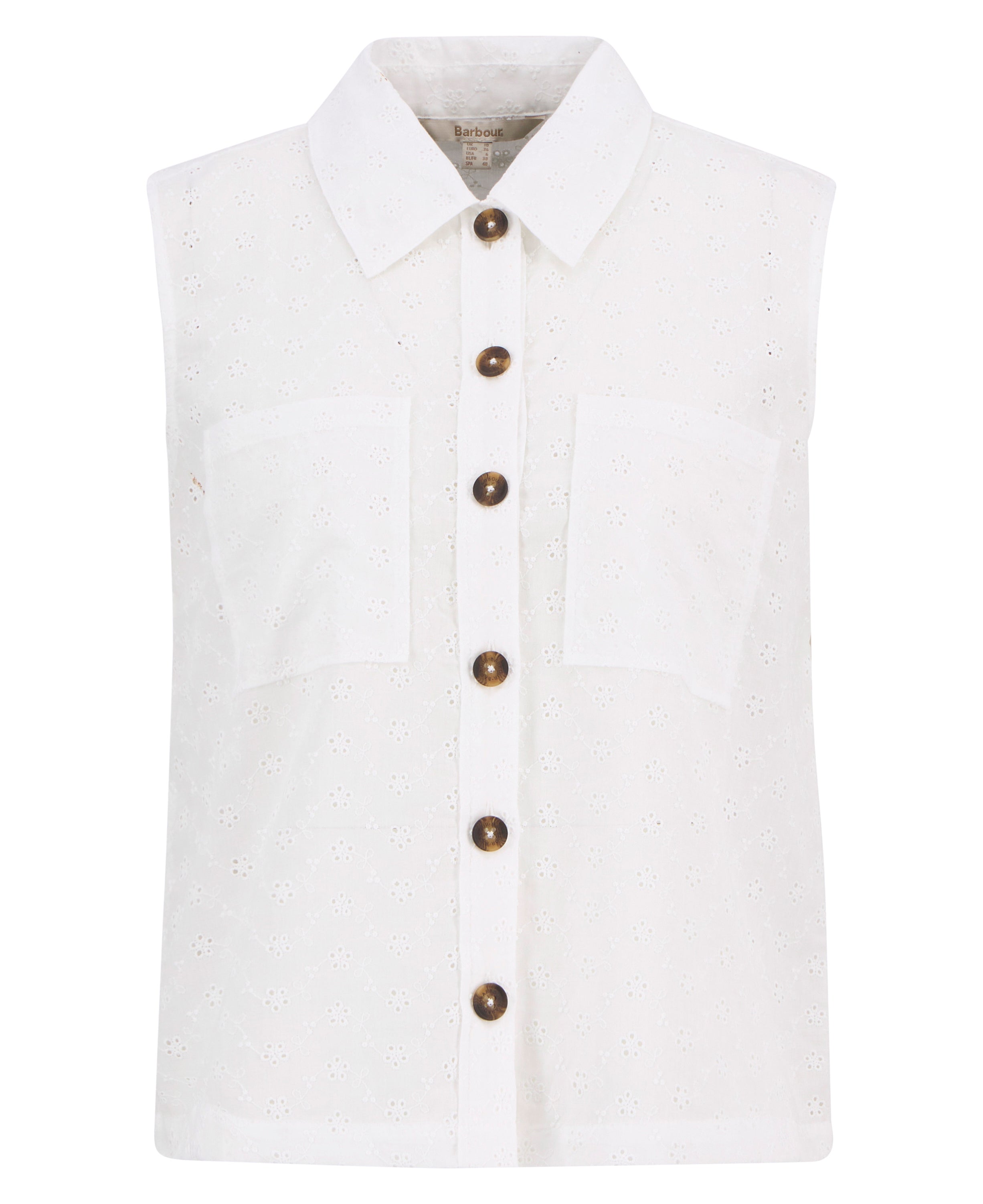Barbour White Melody Shirt #Colour_White