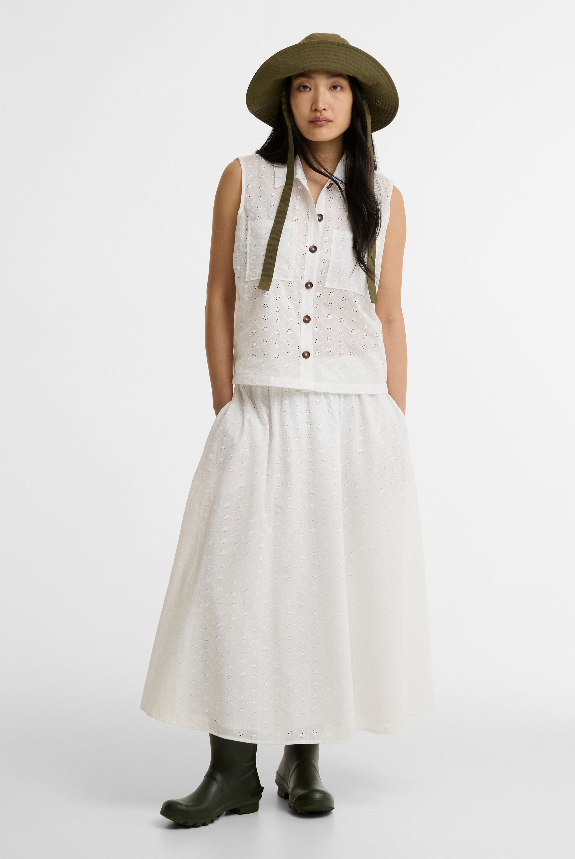 Barbour White Melody Shirt #Colour_White