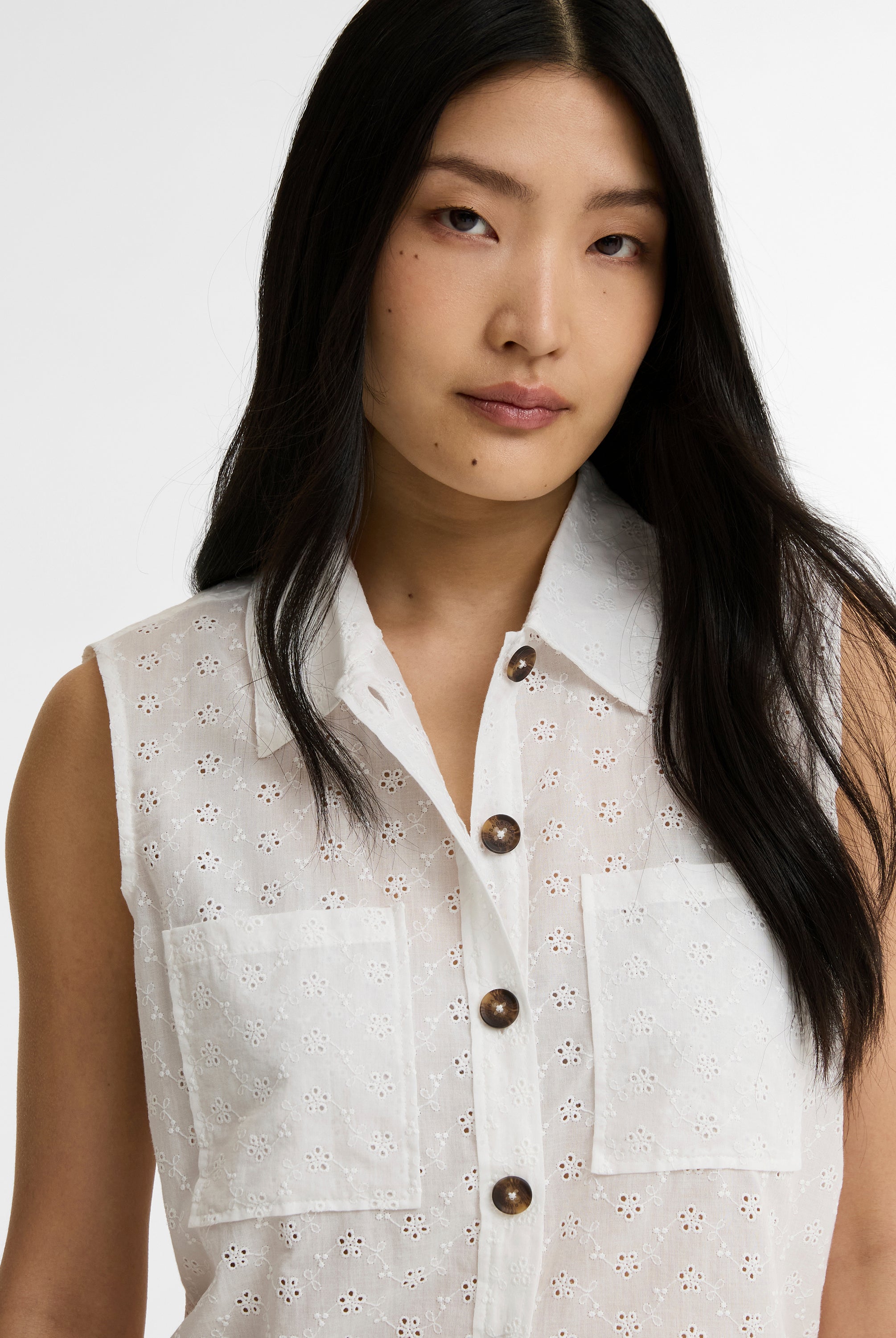 Barbour White Melody Shirt #Colour_White