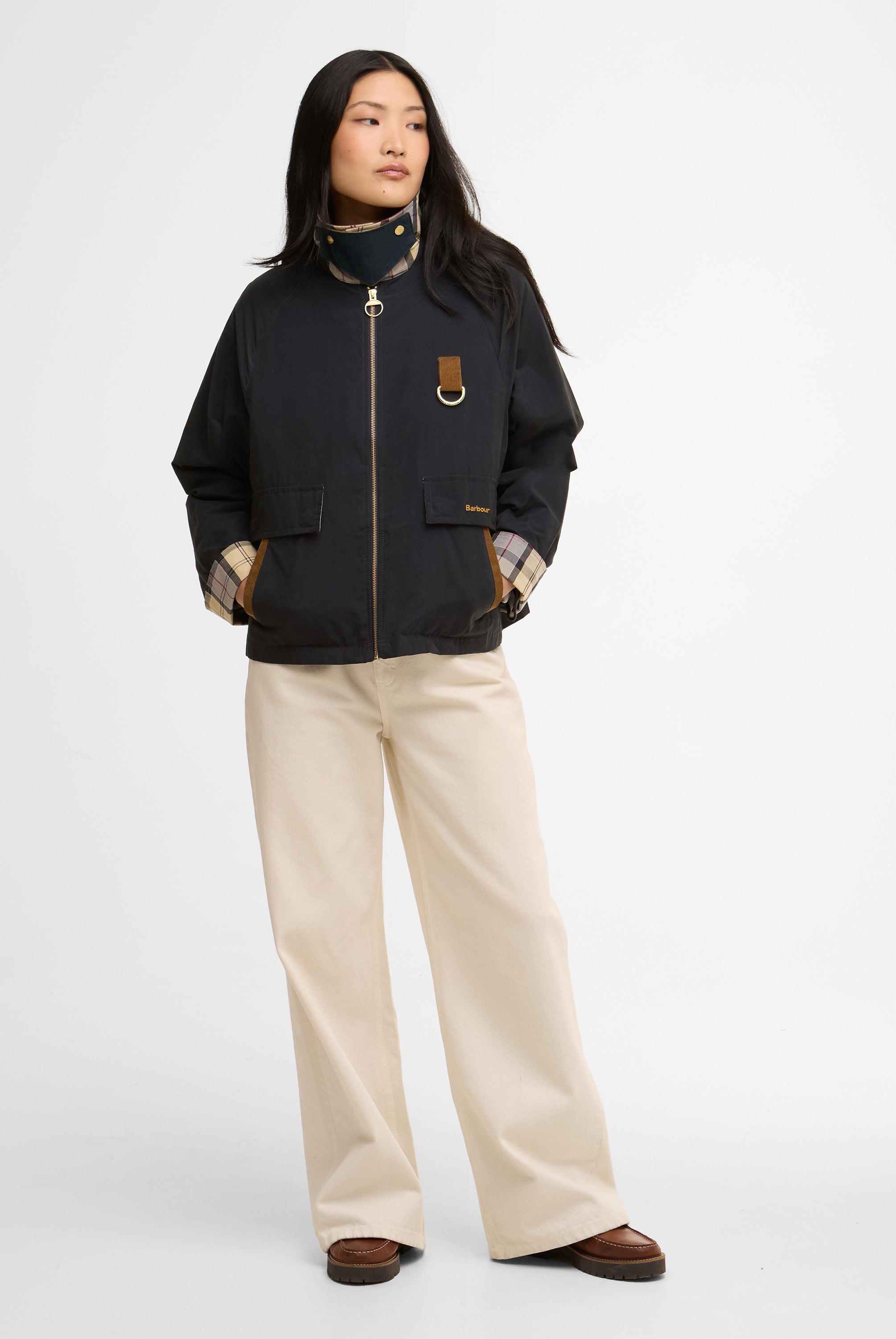Barbour Dark Navy/Dress Icons Spey Showerproof Jacket #Colour_Dark Navy/Dress
