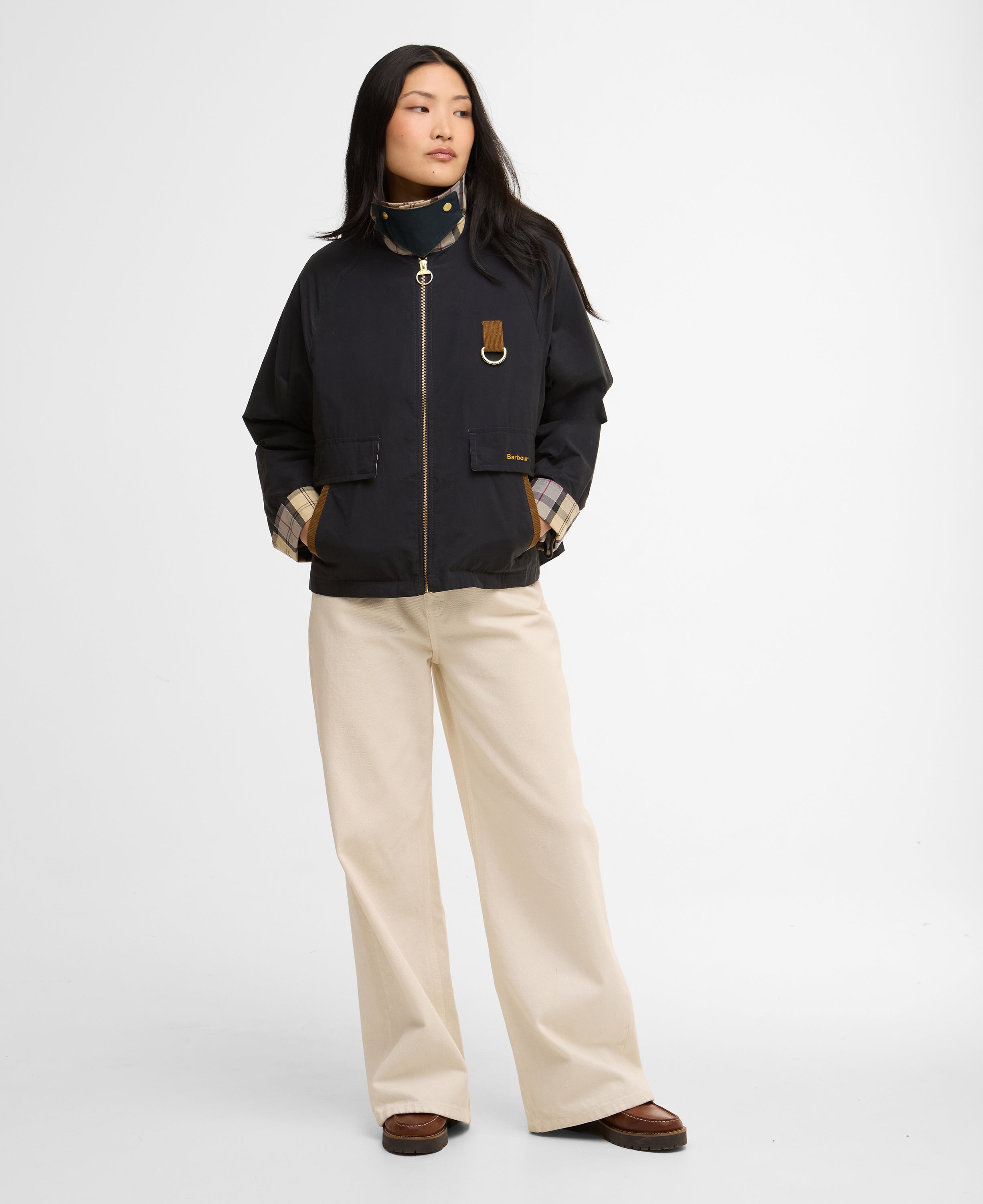 Barbour Dark Navy/Dress Icons Spey Showerproof Jacket #Colour_Dark Navy/Dress