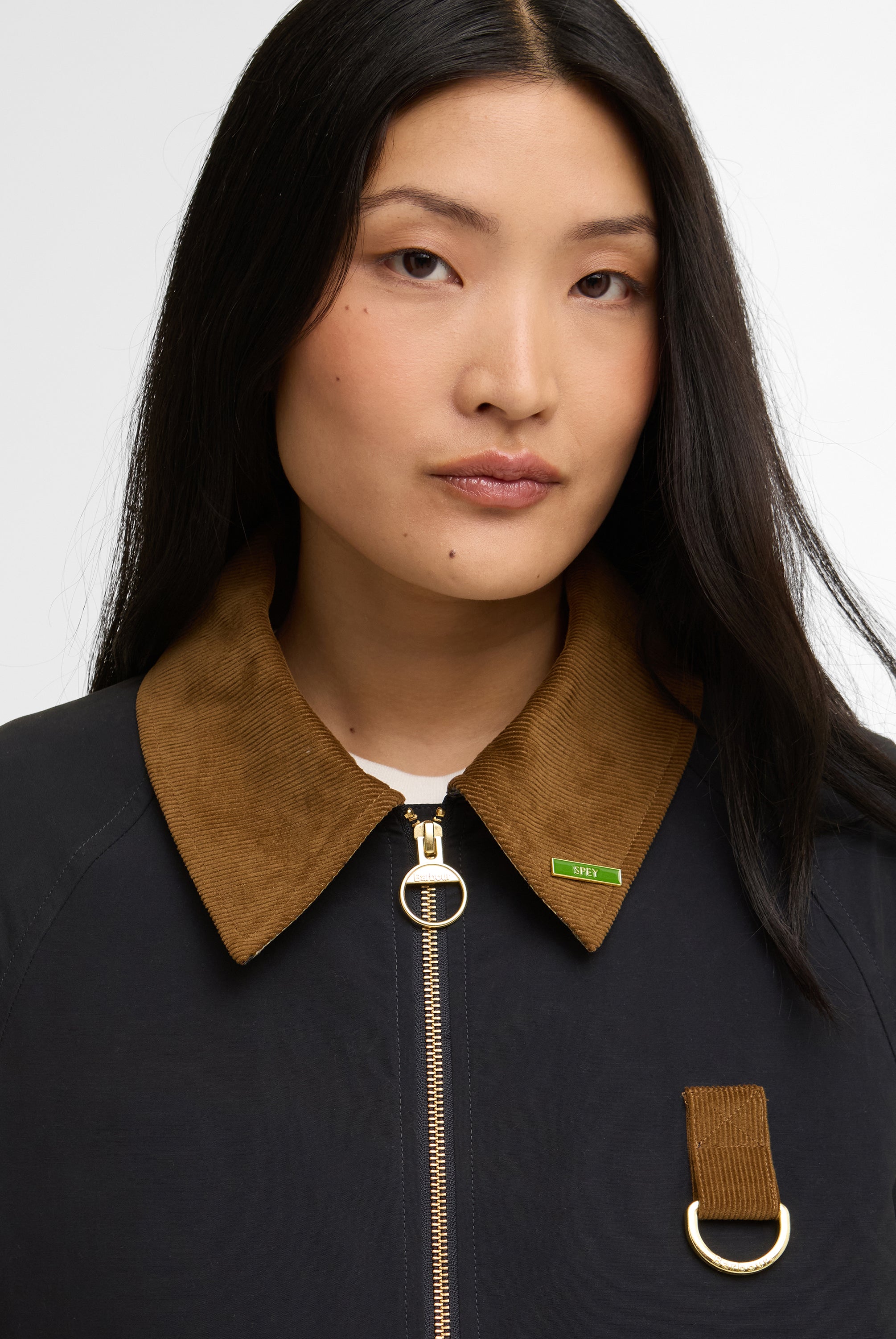 Barbour Dark Navy/Dress Icons Spey Showerproof Jacket #Colour_Dark Navy/Dress