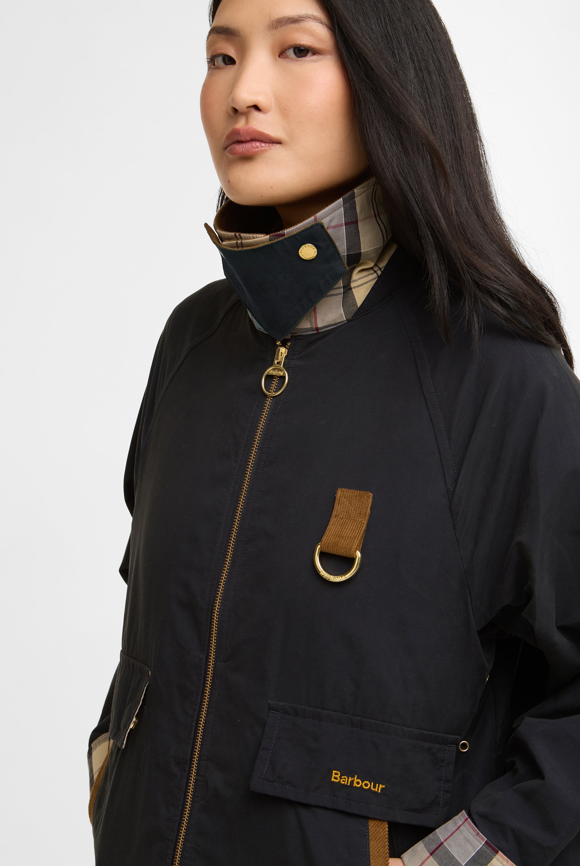 Barbour Dark Navy/Dress Icons Spey Showerproof Jacket #Colour_Dark Navy/Dress