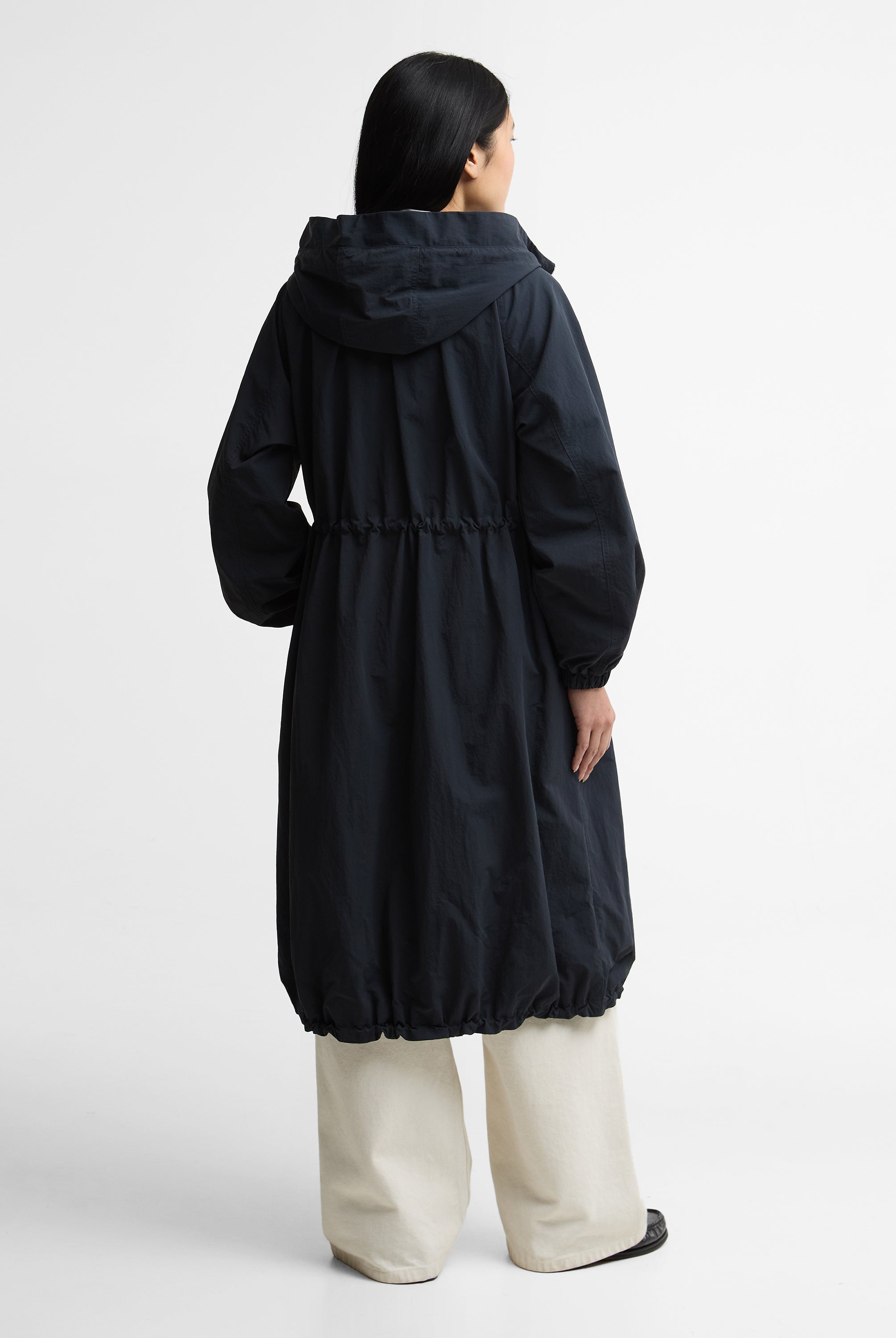 Barbour Dark Navy / Dress Navy Tartan Kempsey Showerproof Parka #Colour_Dark Navy / Dress Navy Tartan