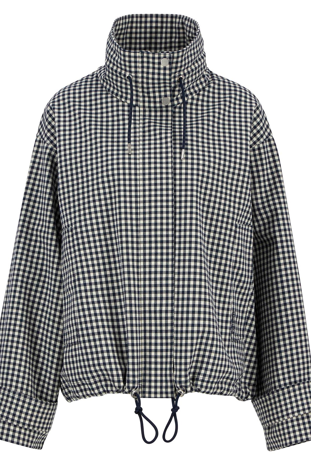 Barbour Navy Gingham Bronwyn Check Showerproof Jacket #Colour_Navy Gingham