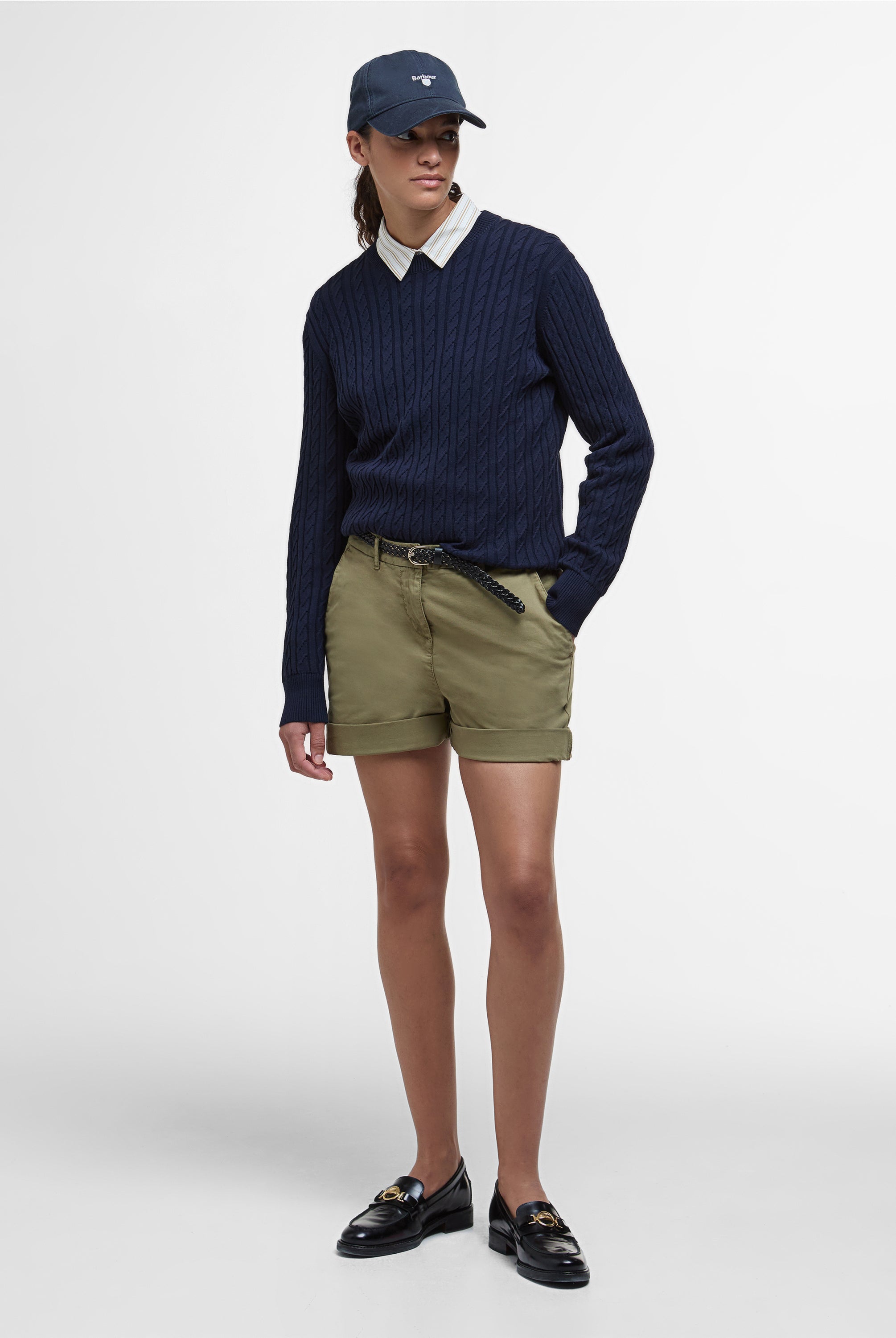 Barbour Khaki Barbour Chino Short-OUTLET #Colour_Khaki
