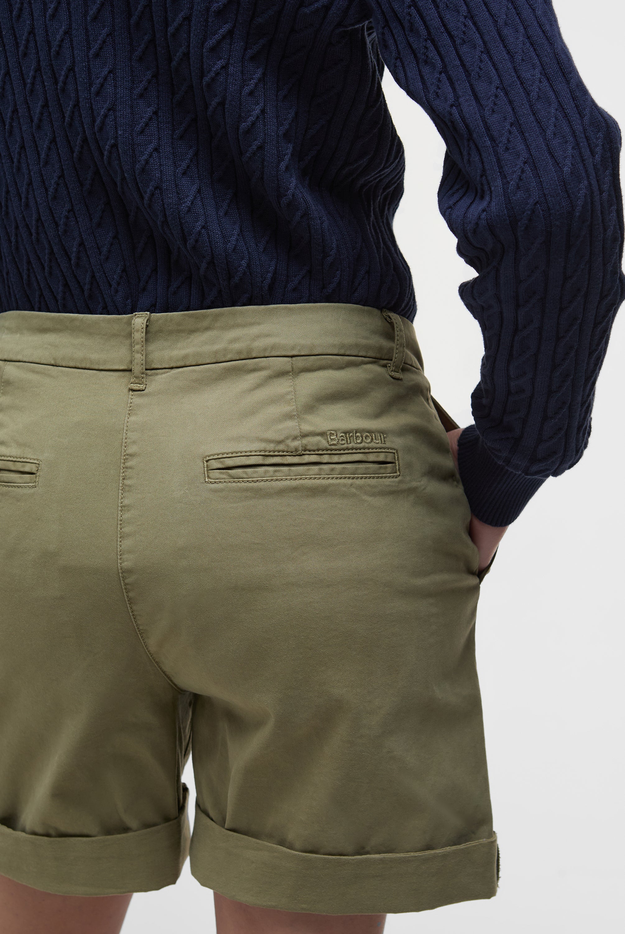 Barbour Khaki Barbour Chino Short-OUTLET #Colour_Khaki
