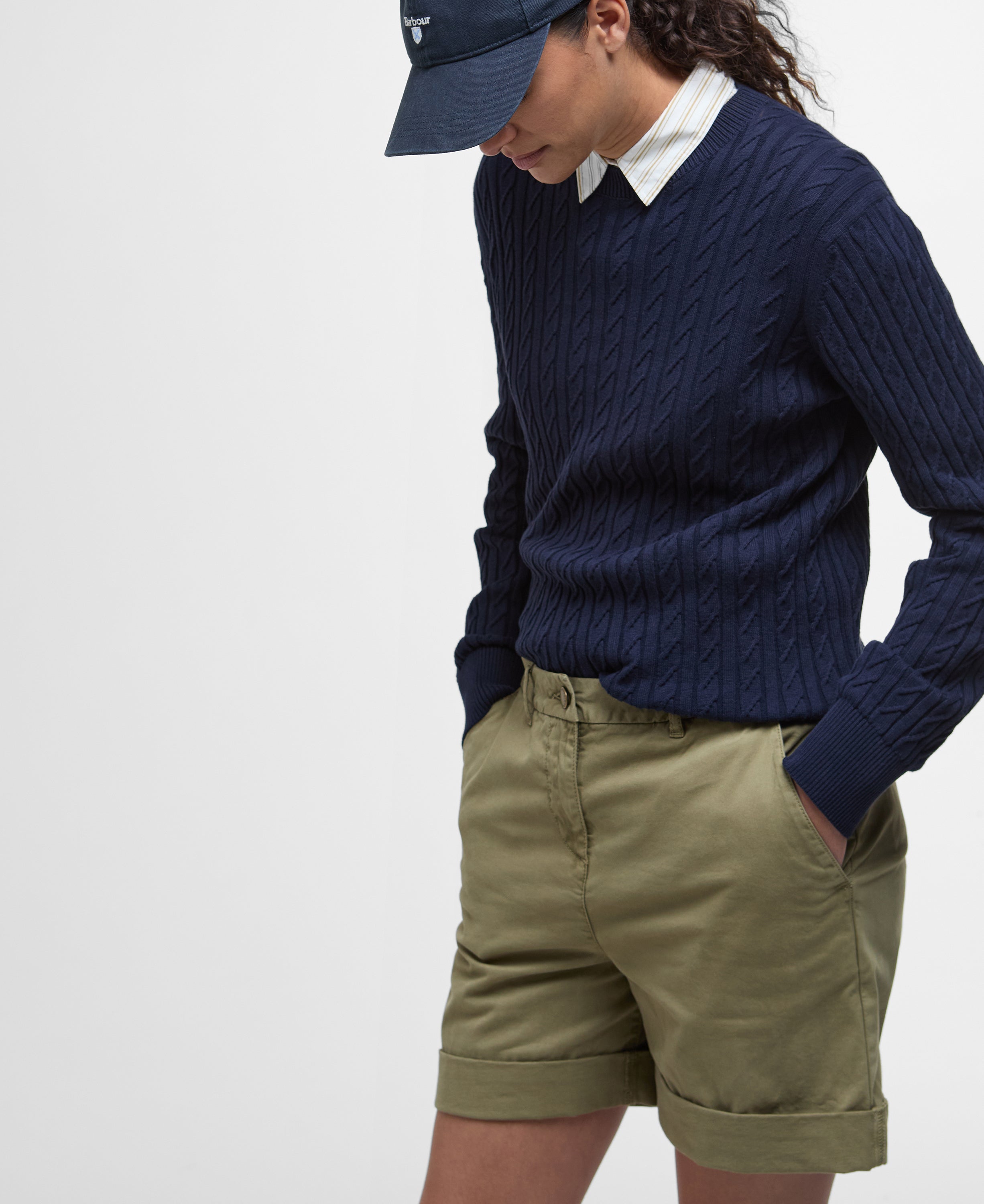 Barbour Khaki Barbour Chino Short-OUTLET #Colour_Khaki
