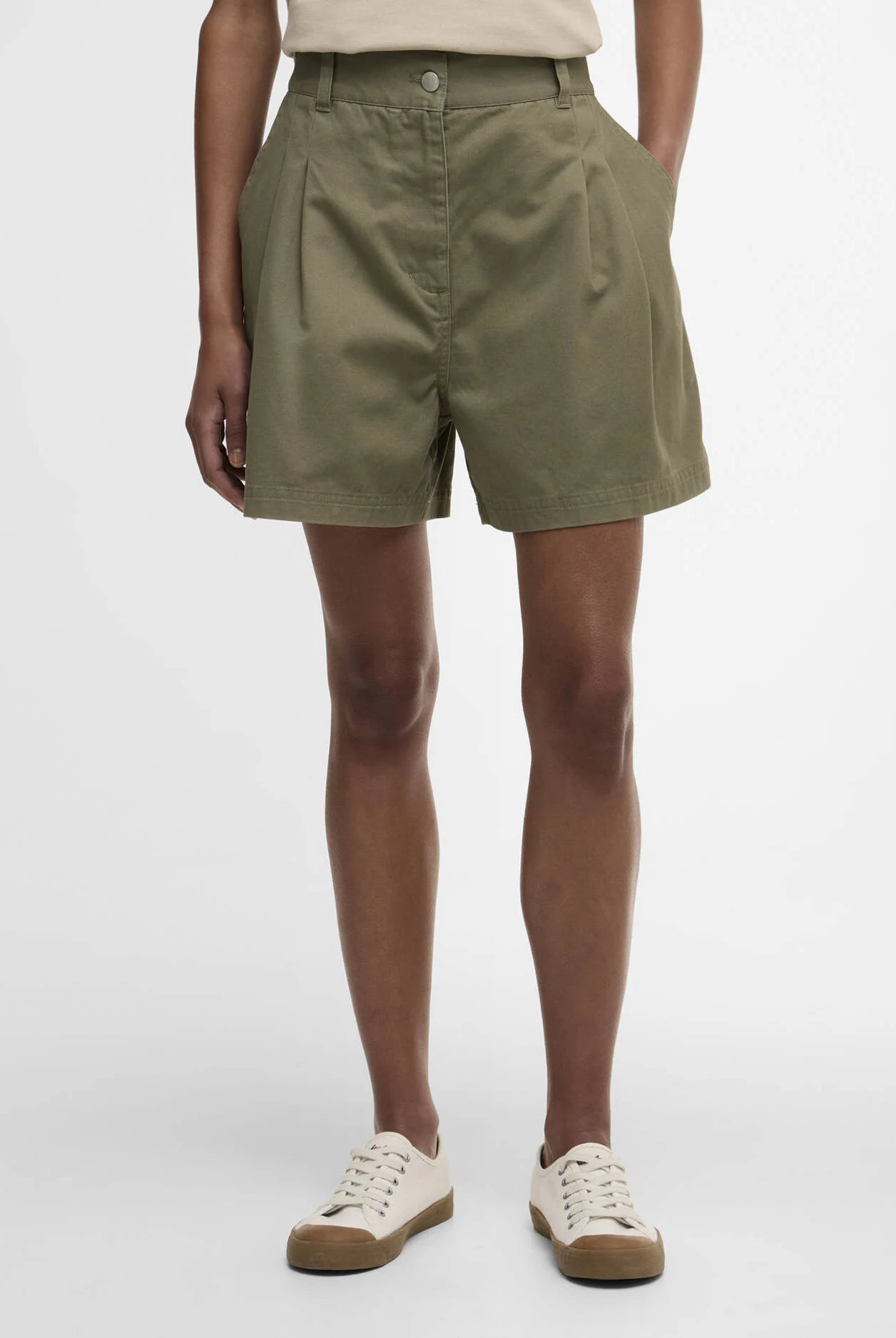 Barbour Dusky Green Fern Shorts #Colour_Dusky Green