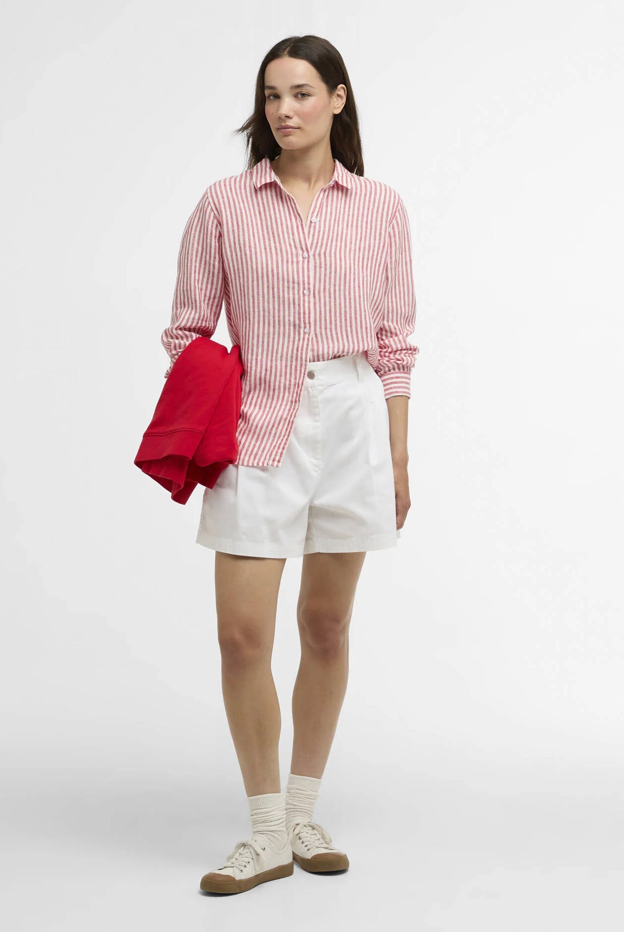 Barbour White Fern Shorts #Colour_White