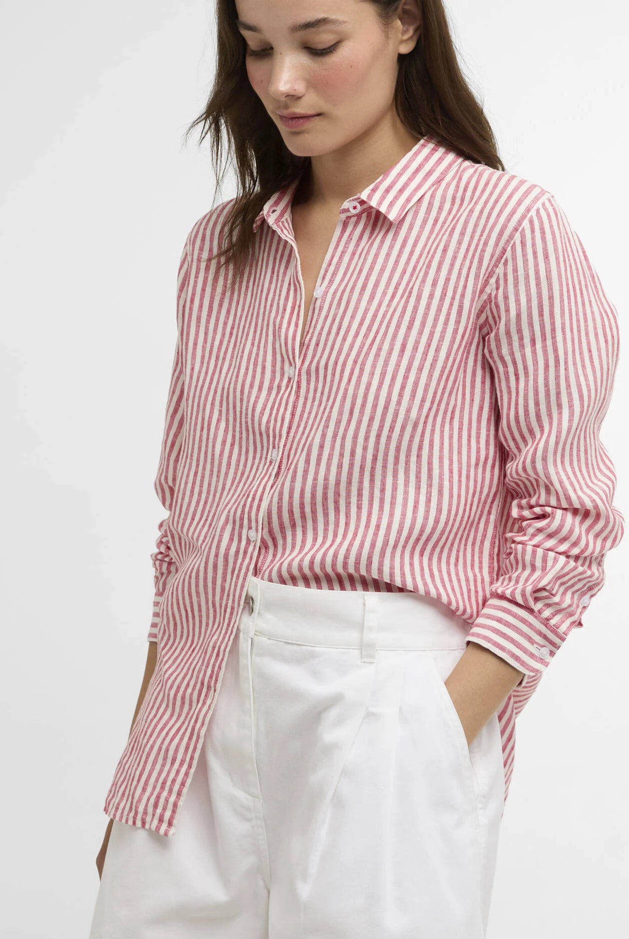 Barbour White Fern Shorts #Colour_White