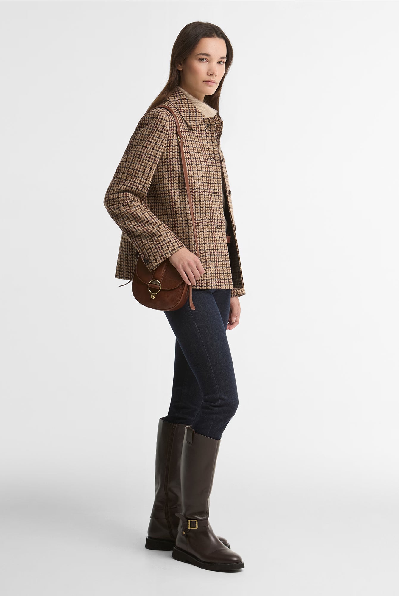 Barbour Austen Tailored Jacket #Colour_Classic Beige Check
