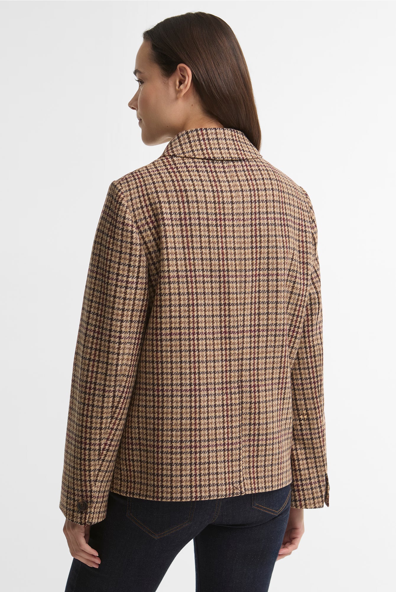 Barbour Austen Tailored Jacket #Colour_Classic Beige Check