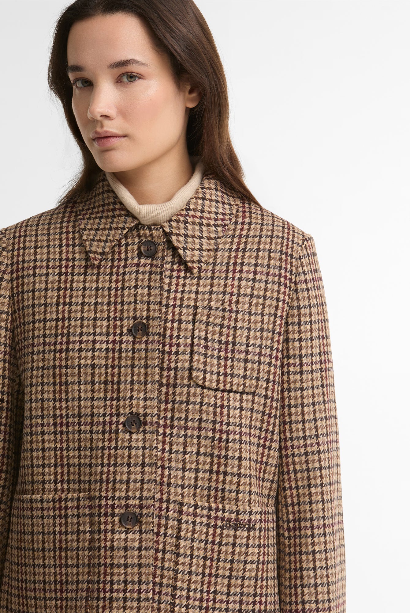 Barbour Austen Tailored Jacket #Colour_Classic Beige Check